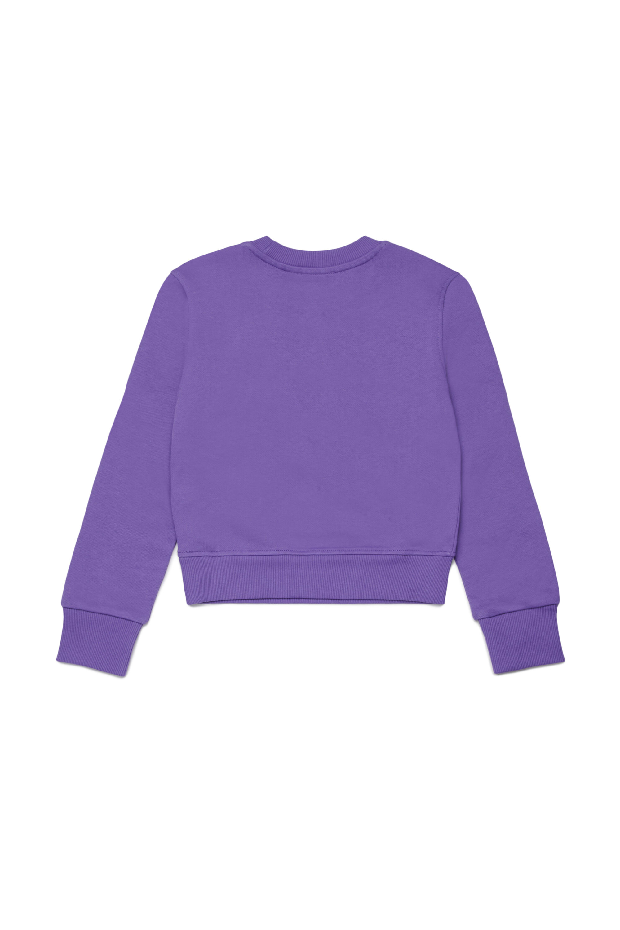 Diesel - SCRIPT, Woman's Cropped sweatshirt with script print in Violet - 2