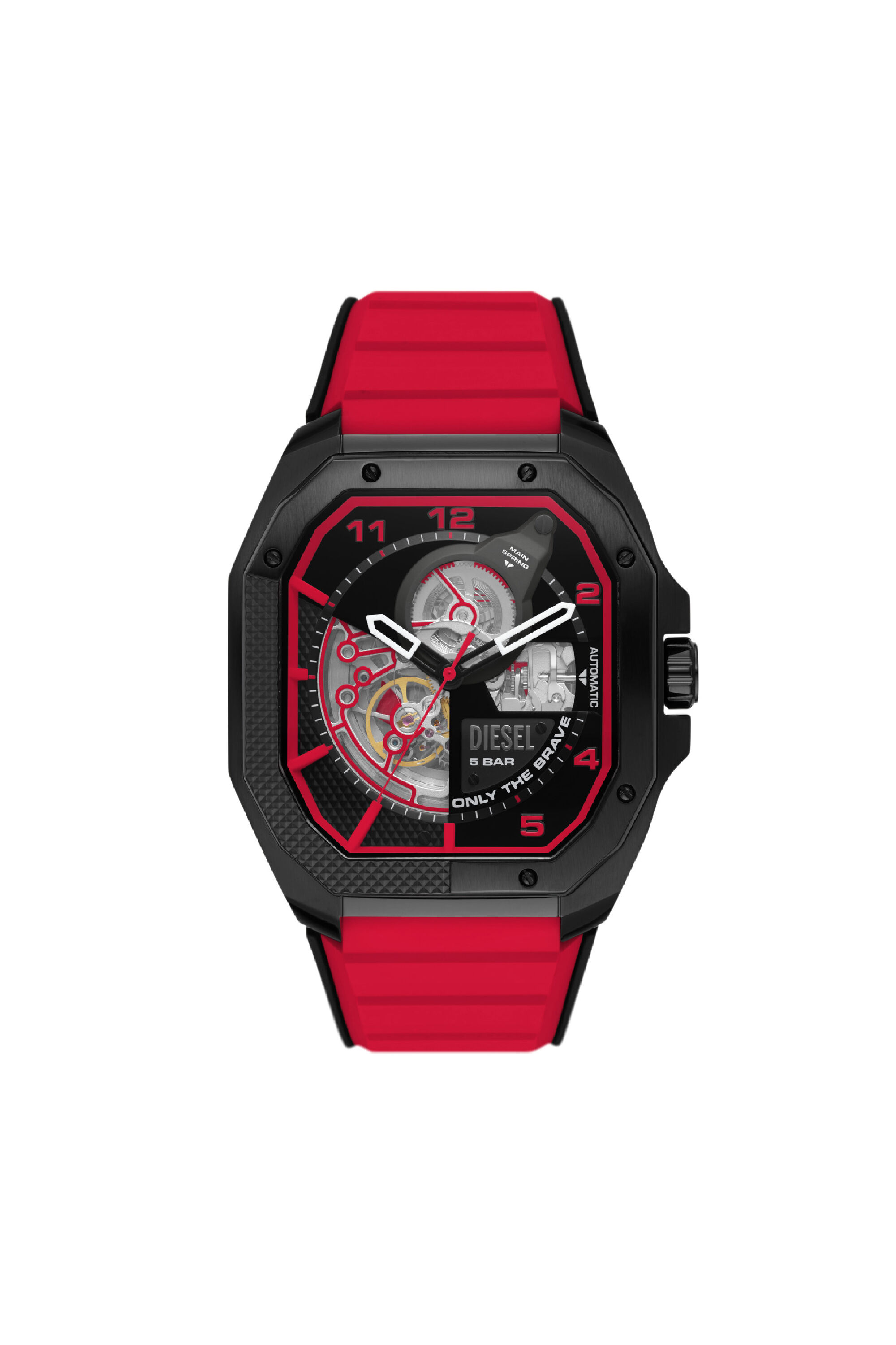 Men's Flayed silicone watch | Red | Diesel
