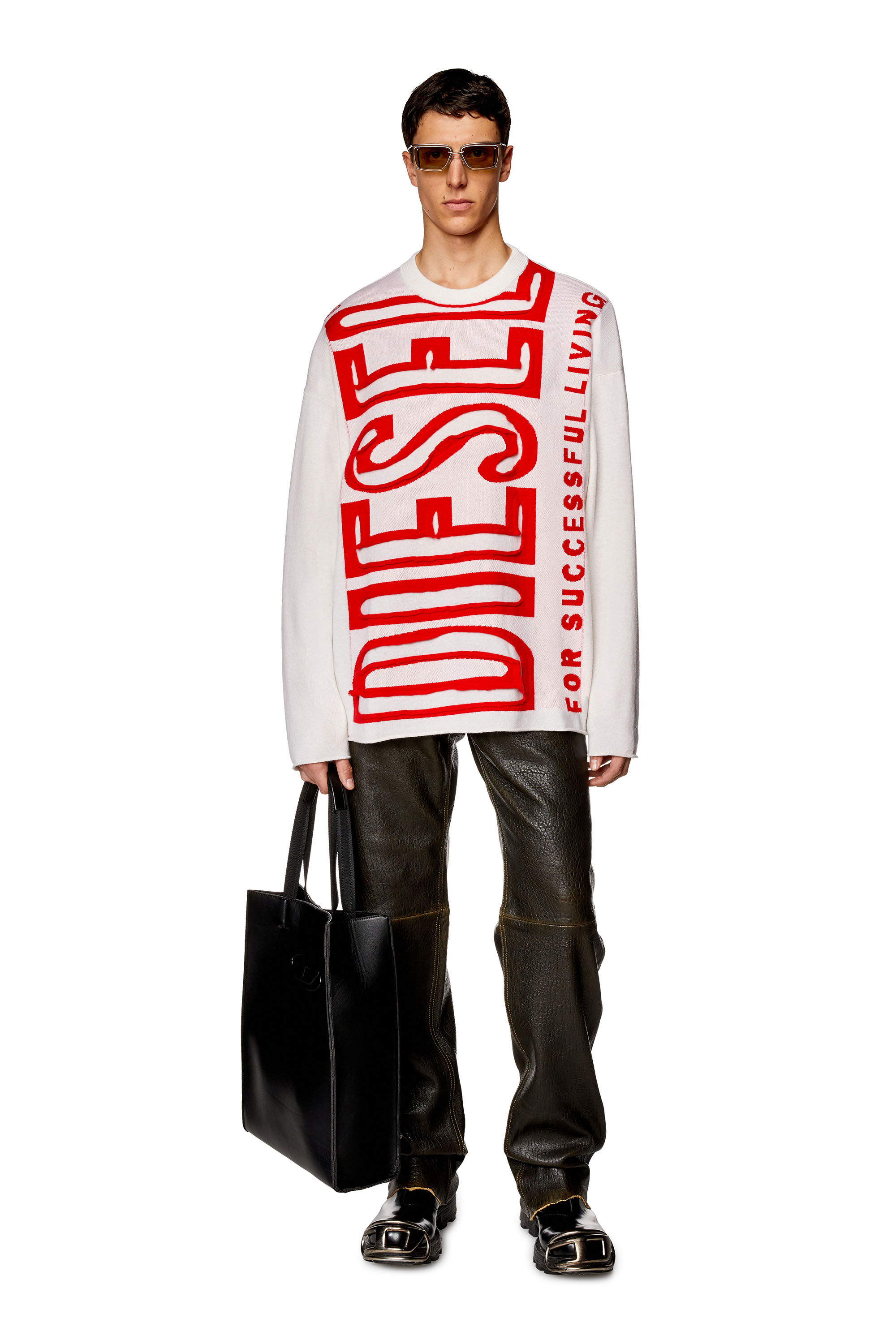 Diesel peel logo sweater cheap