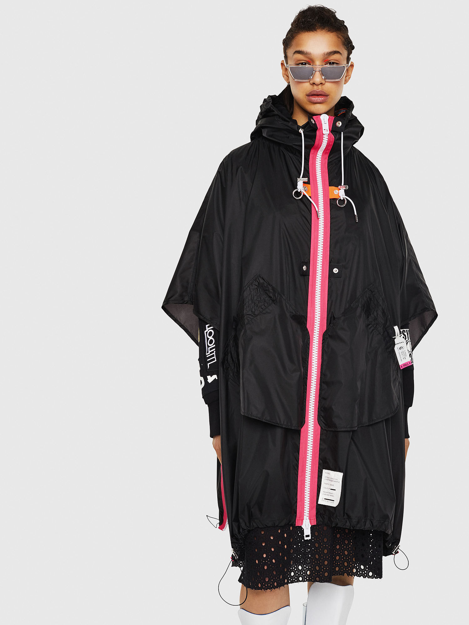 Womens oversized rain jacket