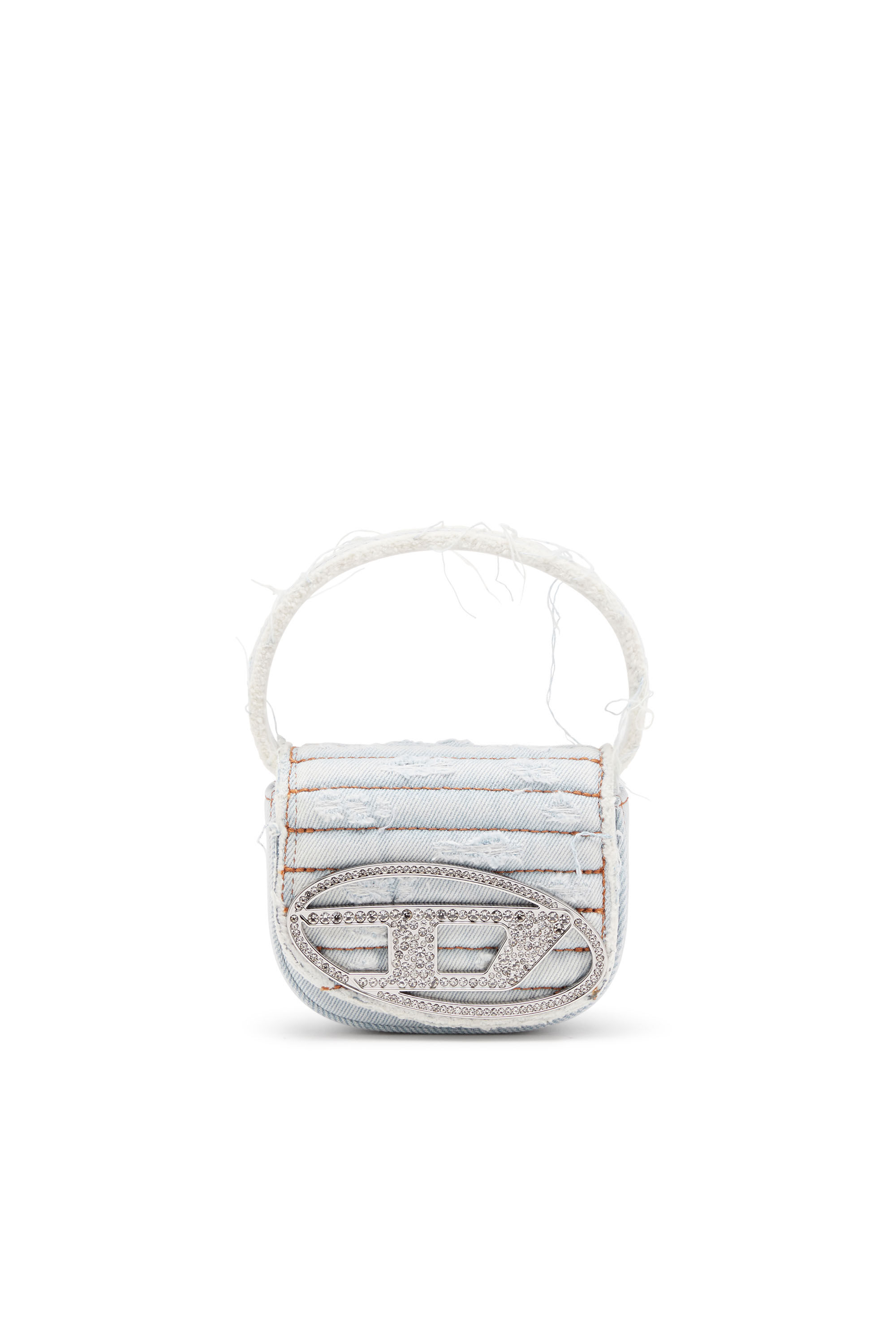 Women's 1DR XS-Iconic mini bag in denim and leather | Blue