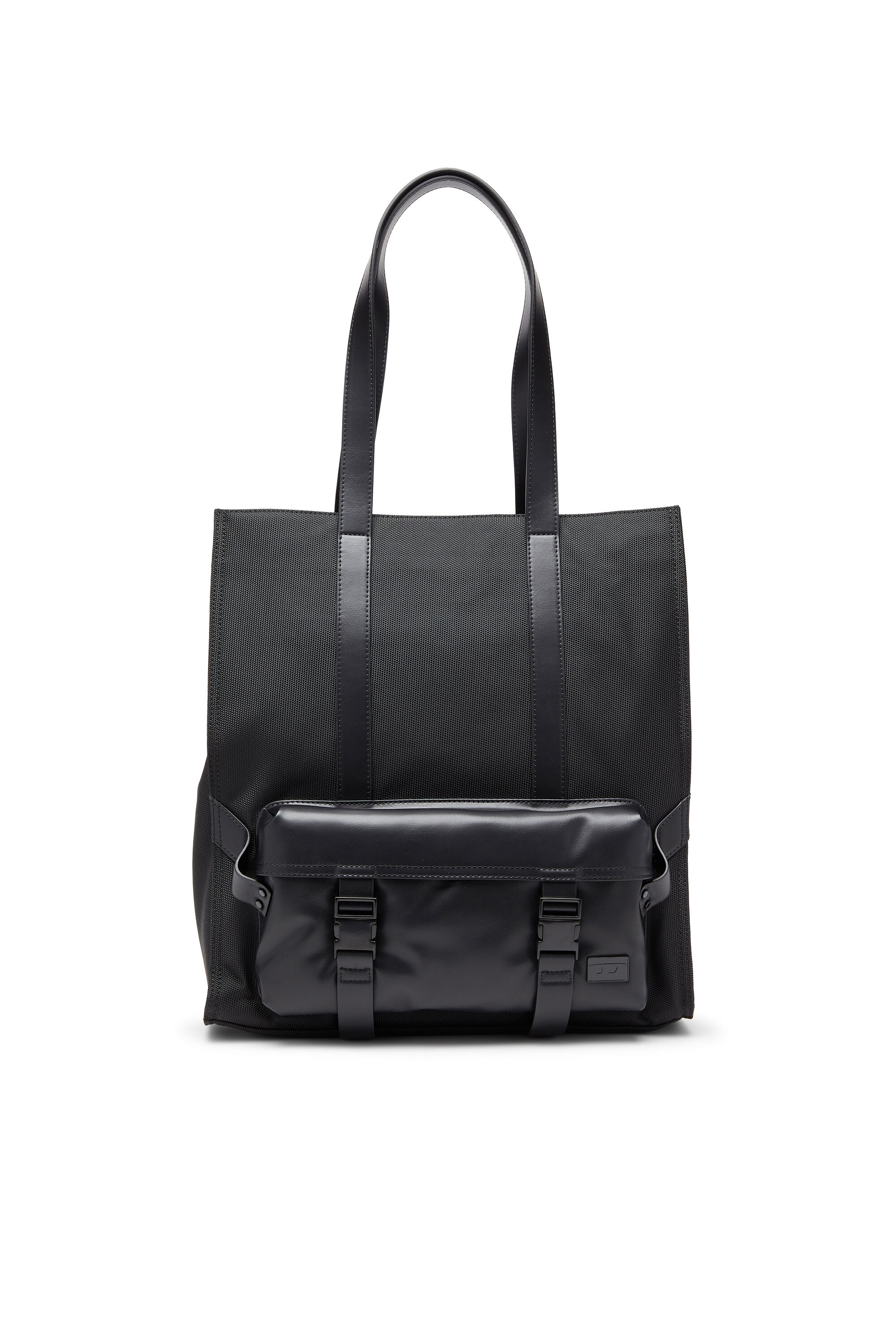 Diesel - MULTI-PKTS TOTE X, Unisex's Multi-Pkts - Shopping bag with flap pocket and zip in Black - 1