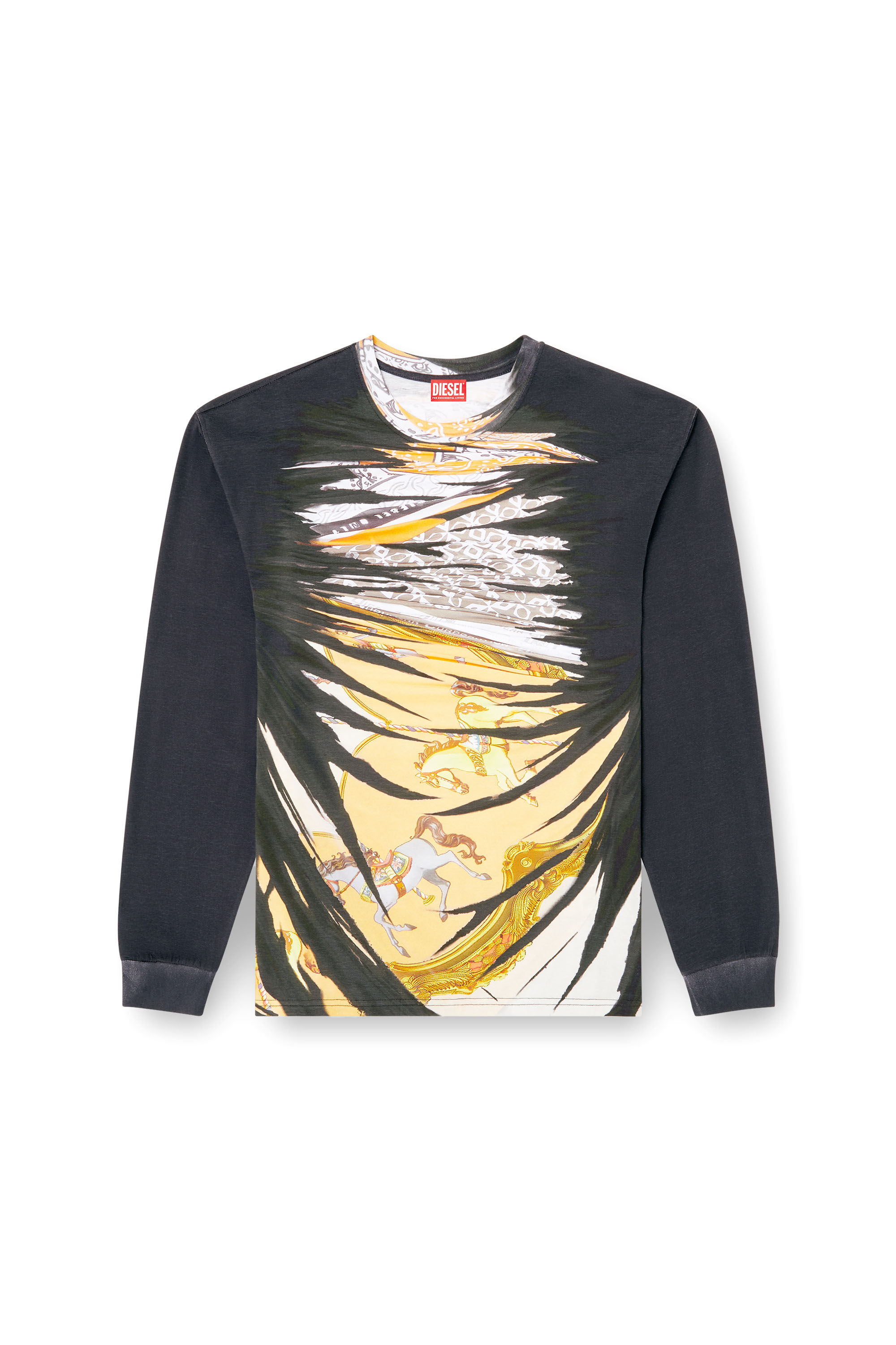 DIESELTシャツ Men's Long-sleeve T-shirt with bandana print | Multicolor