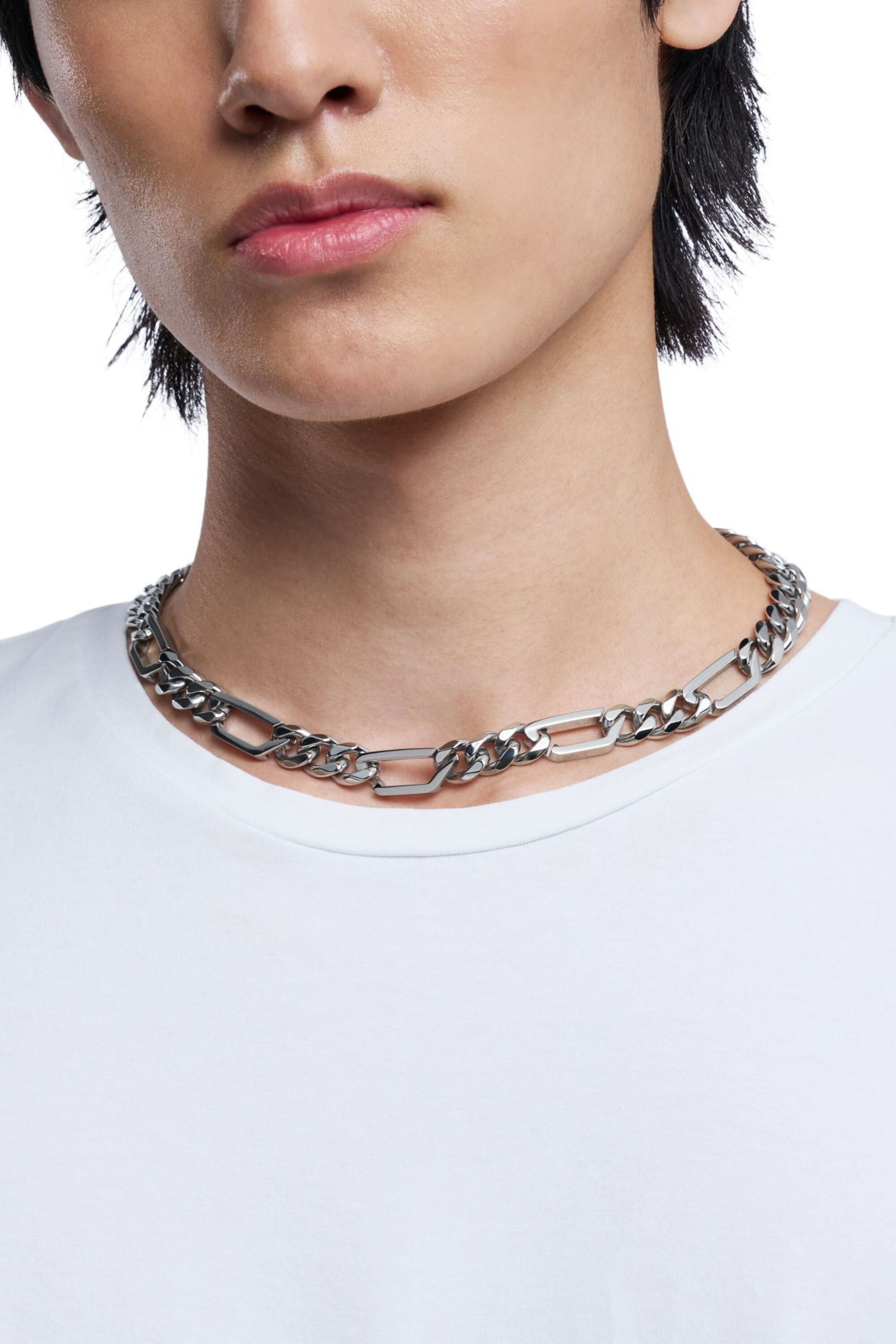 アクセサリー DIESEL Stainless Steel Chain Necklace Diesel Men's Two-Tone Stainless Steel Chain Necklace (Model