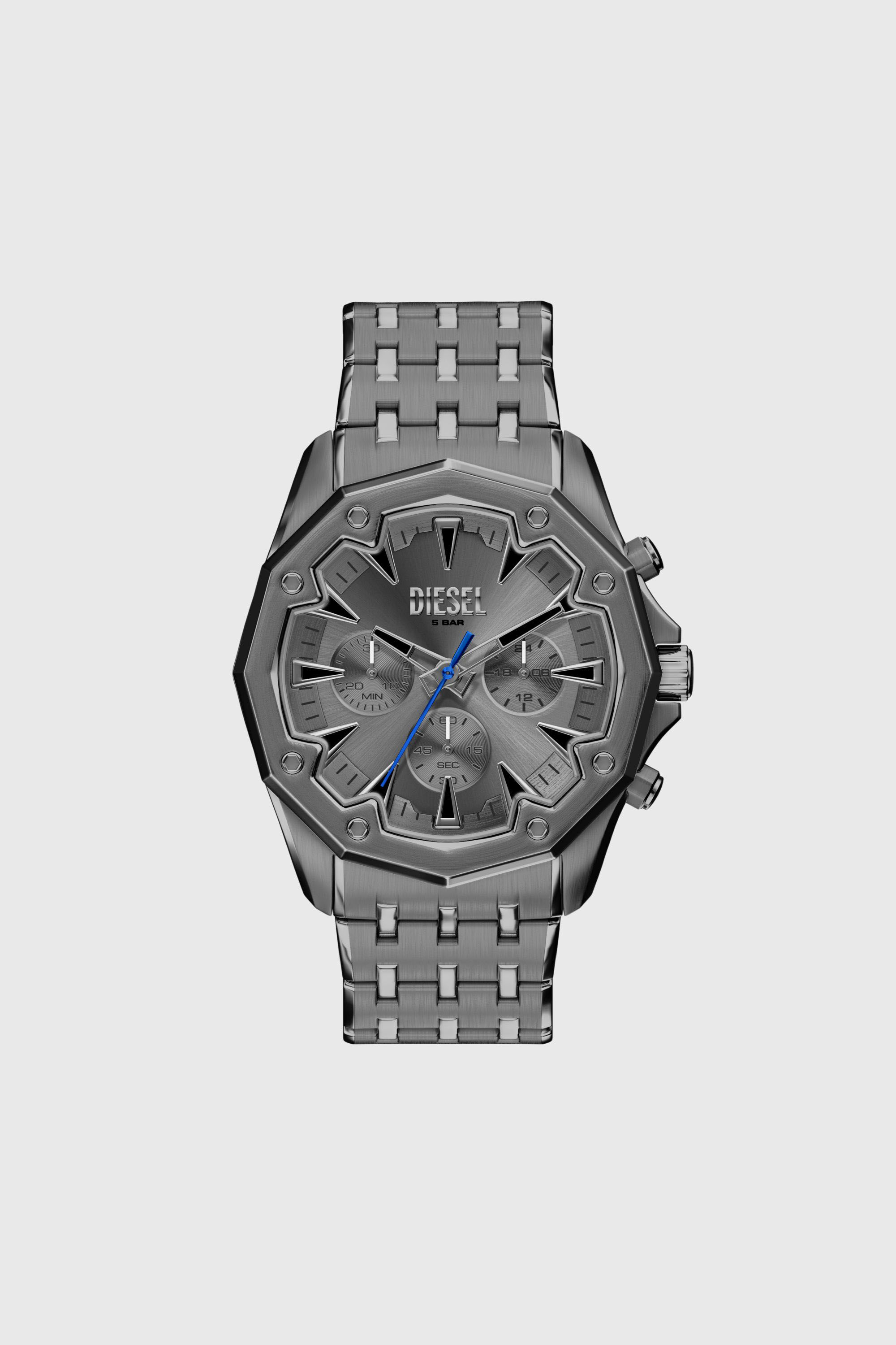 Men's Spiked stainless steel watch | Grey | Diesel TR