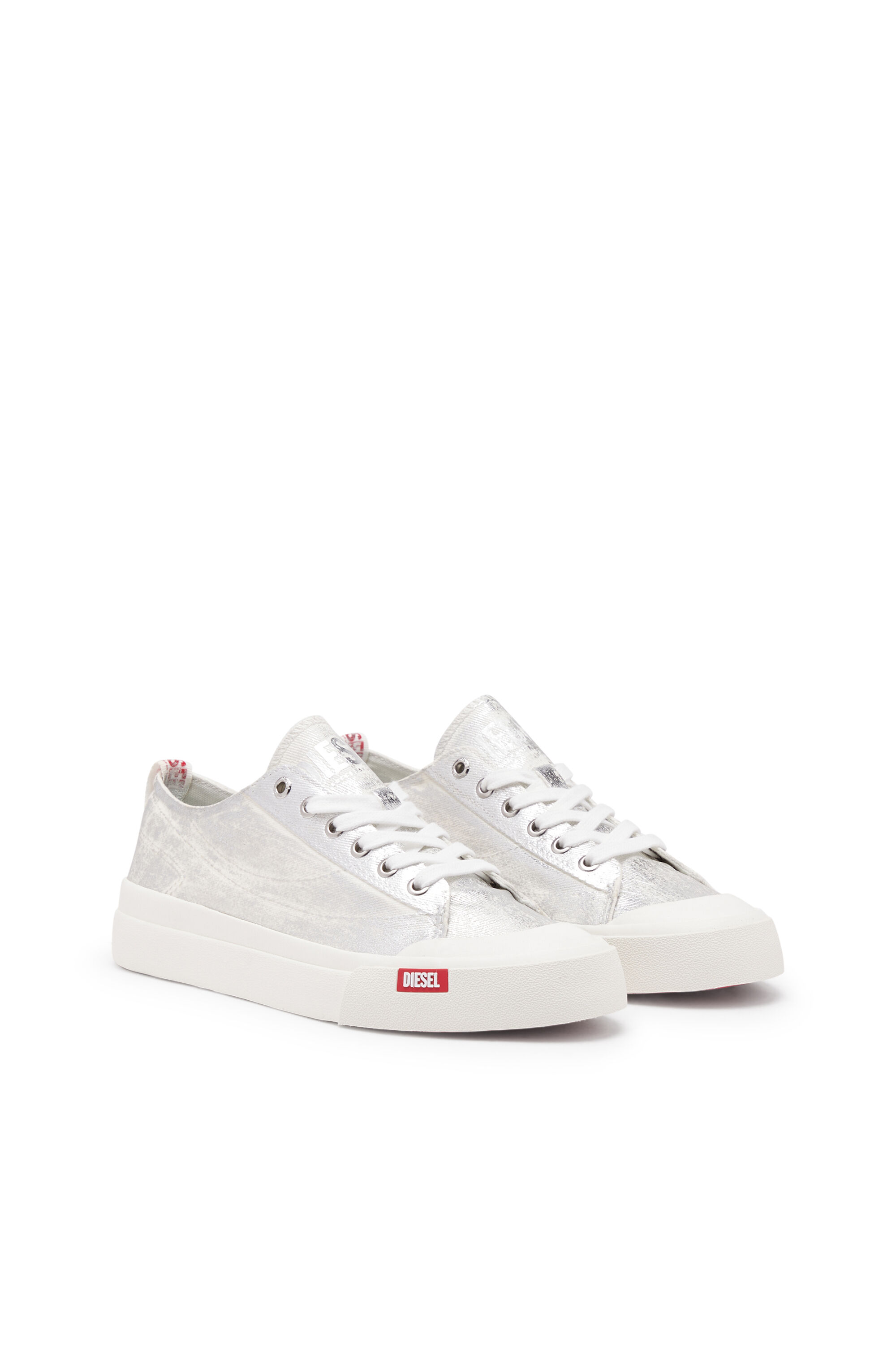 Women s S Athos Low W Distressed sneakers in metallic canvas S