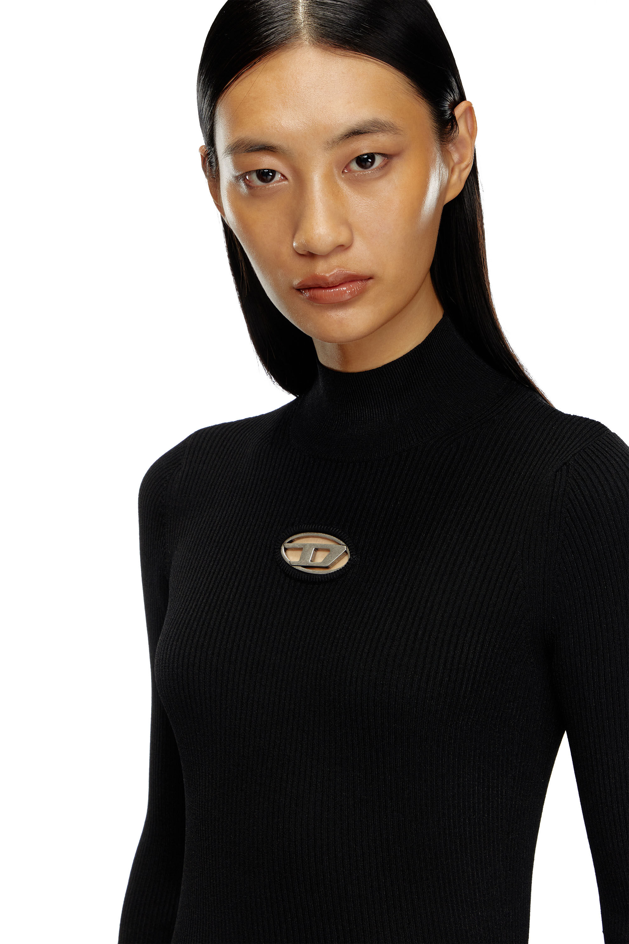 Women's Rib-knit top | Black | Diesel