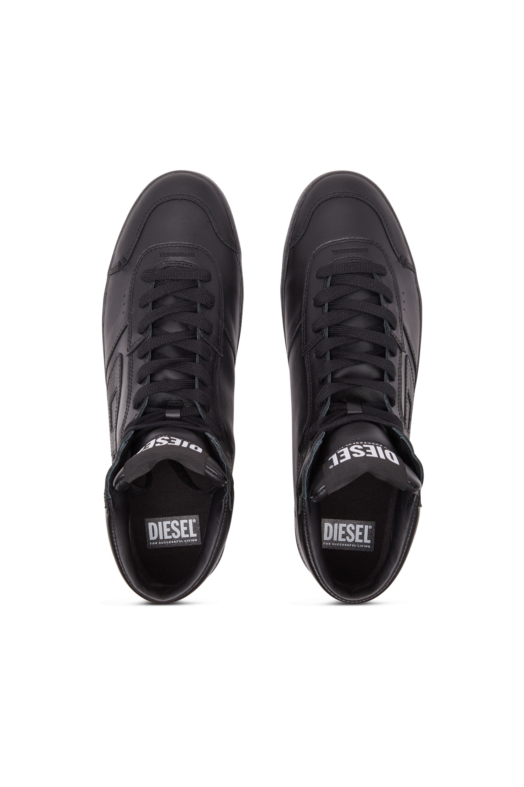 Men's S-Leroji Mid-Leather high-top sneakers | Black | Diesel