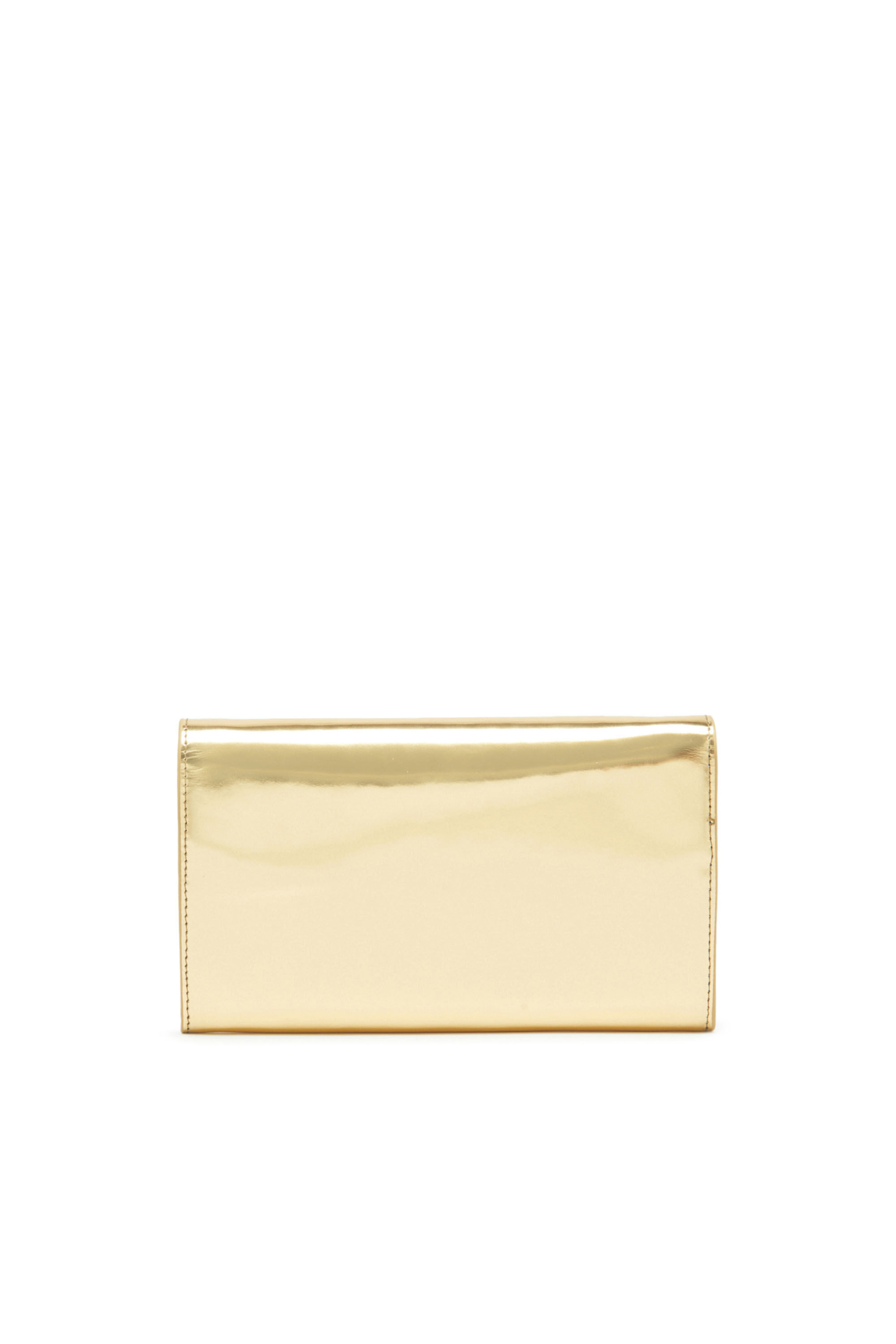 Metallic gold best sale wallet