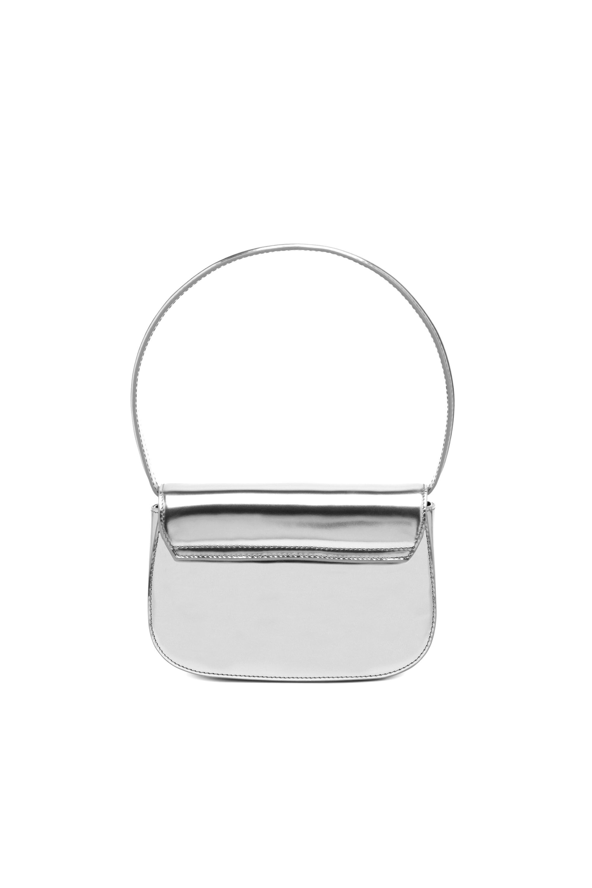 Women's 1DR-Iconic shoulder bag in mirrored leather | Silver
