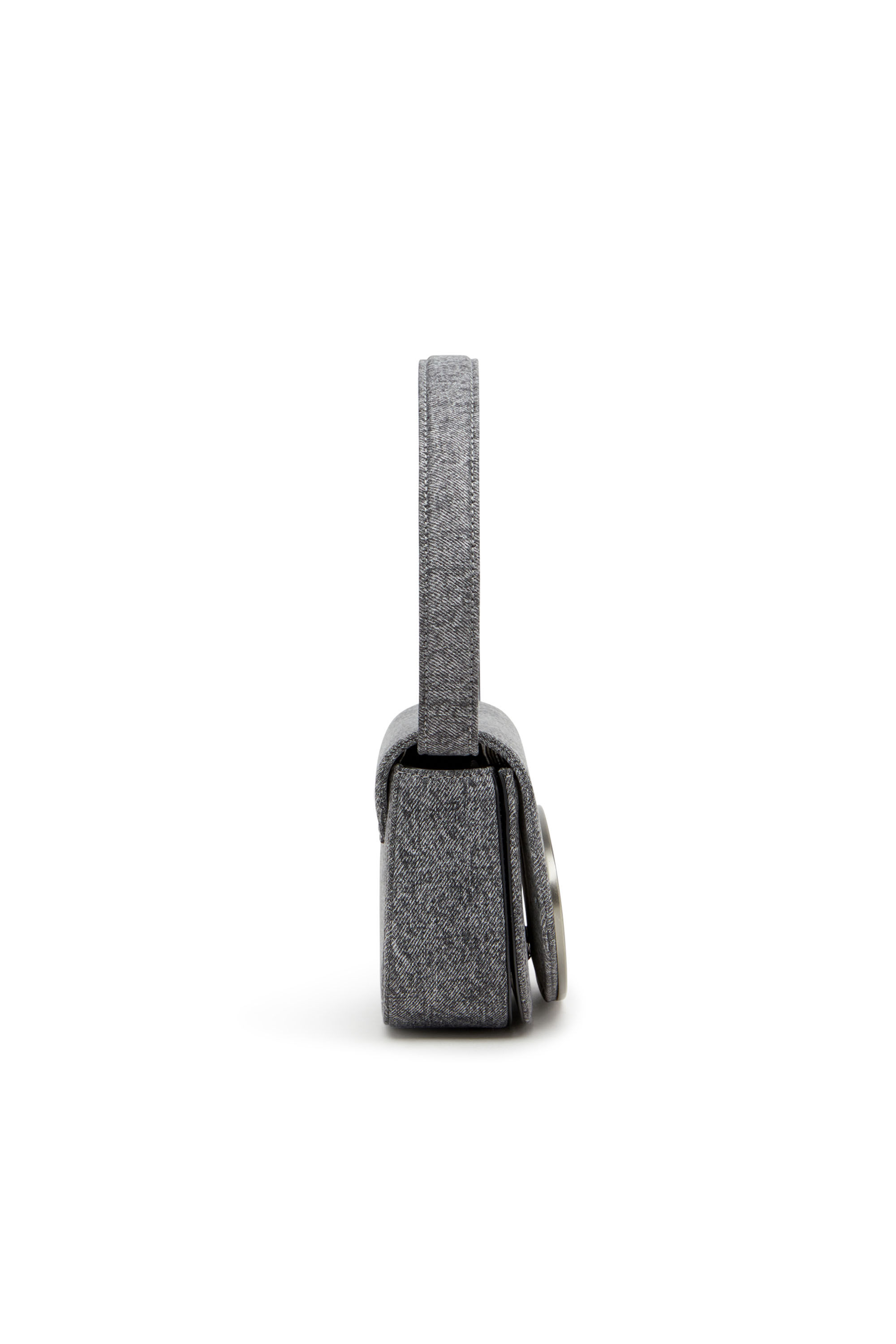 Women's 1DR-Iconic shoulder bag in stonewashed denim | Black