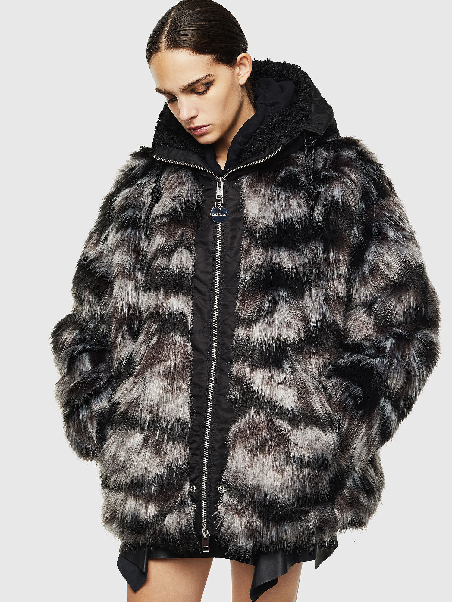 Diesel fur jacket clearance