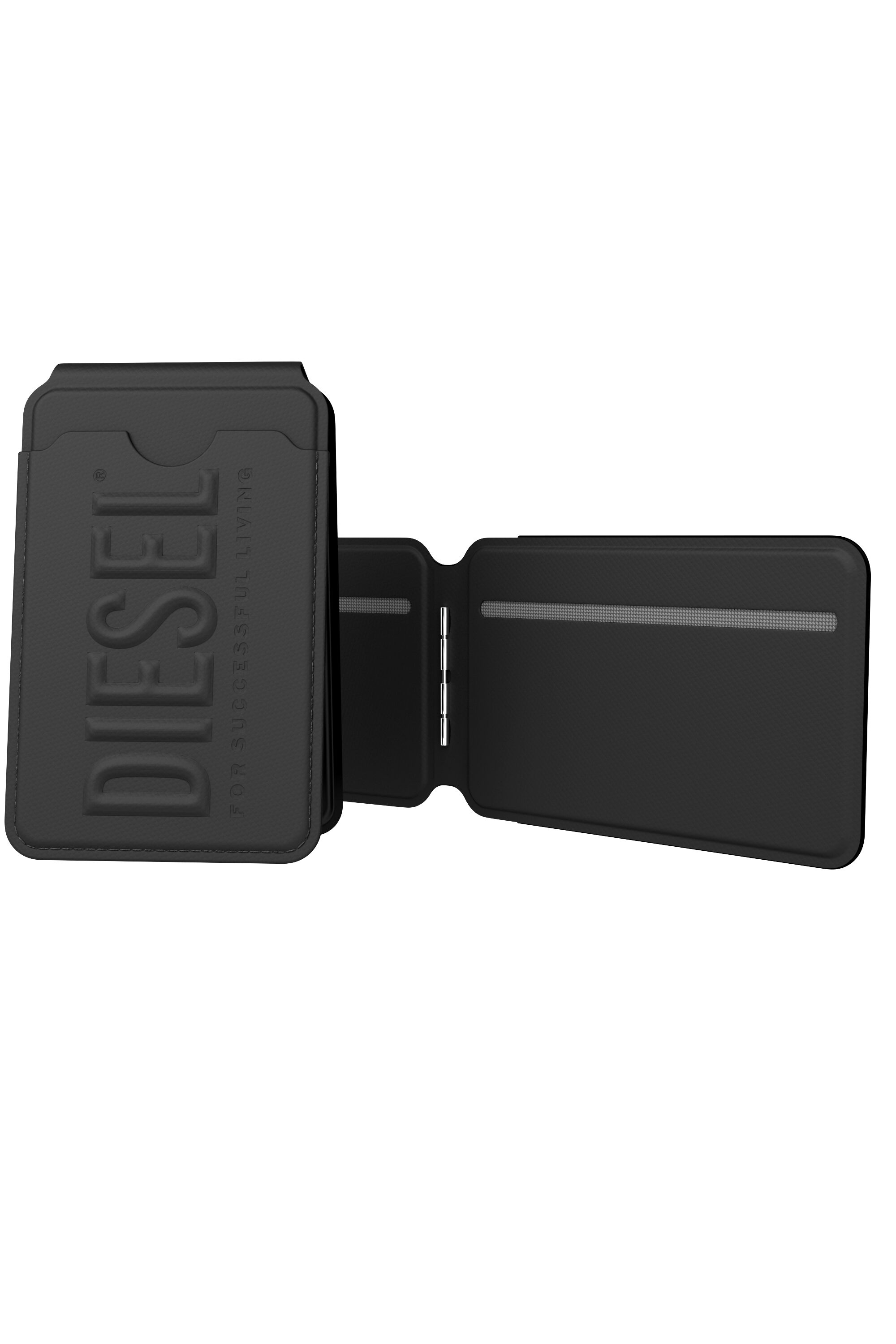 Women's 3D Biscotto magsafe cardholder stand | Black | Diesel