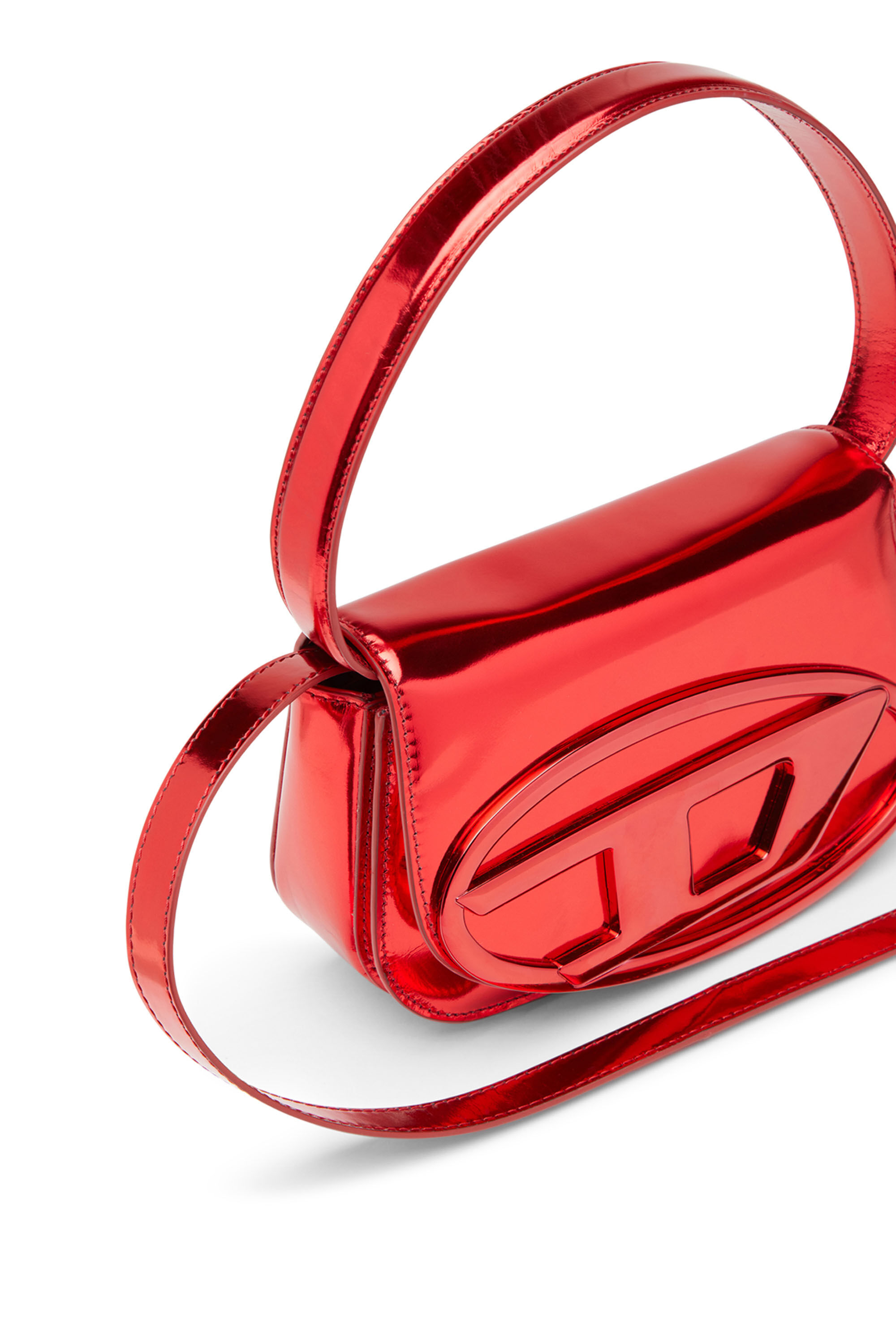 1DR Bag Woman: mirrored shoulder Bag, silver, red & more | Diesel