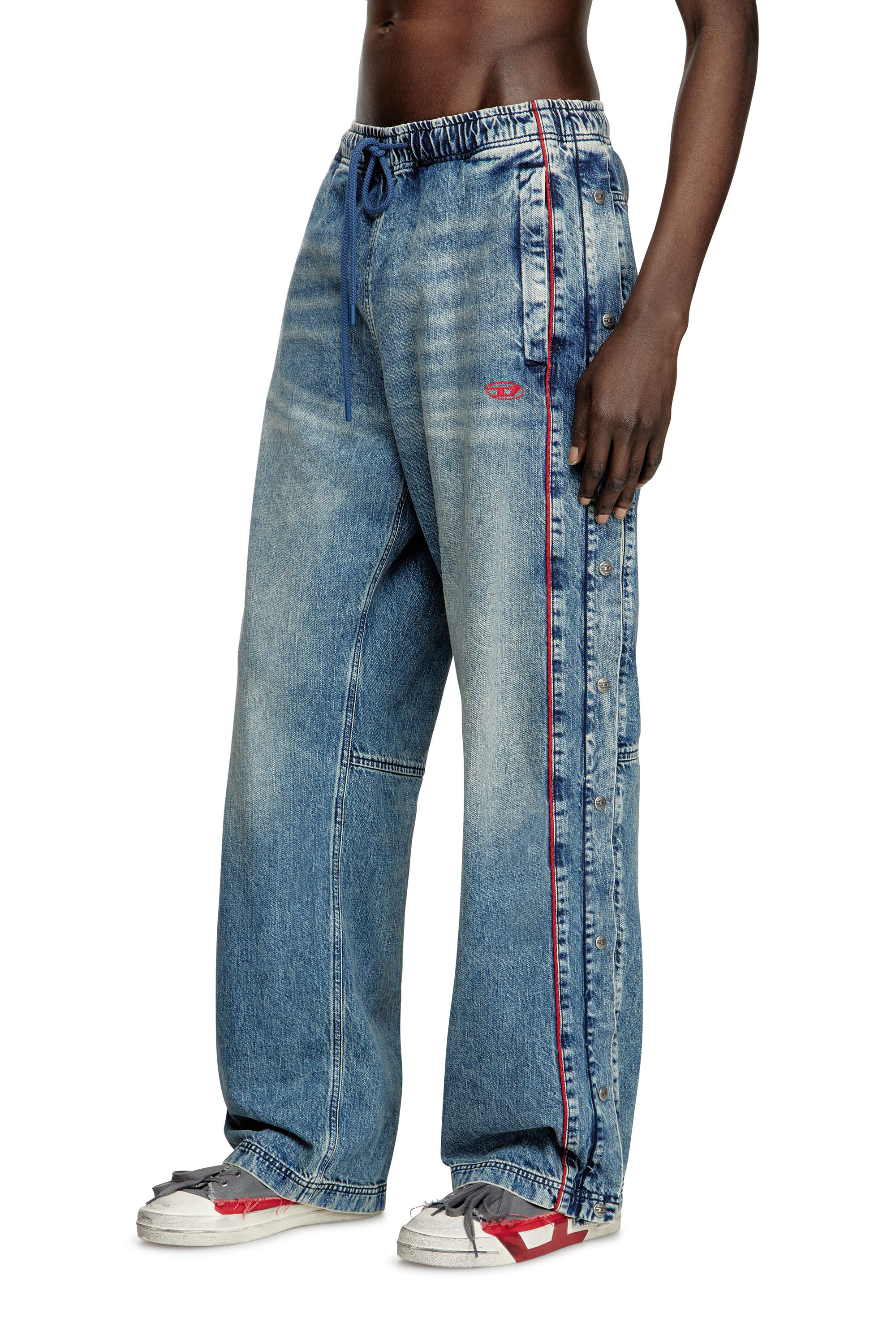 デニム・ジーパン Cotton jeans with rossa ancora back logo patch KC6310DNEW4_7_932bf321-68de-