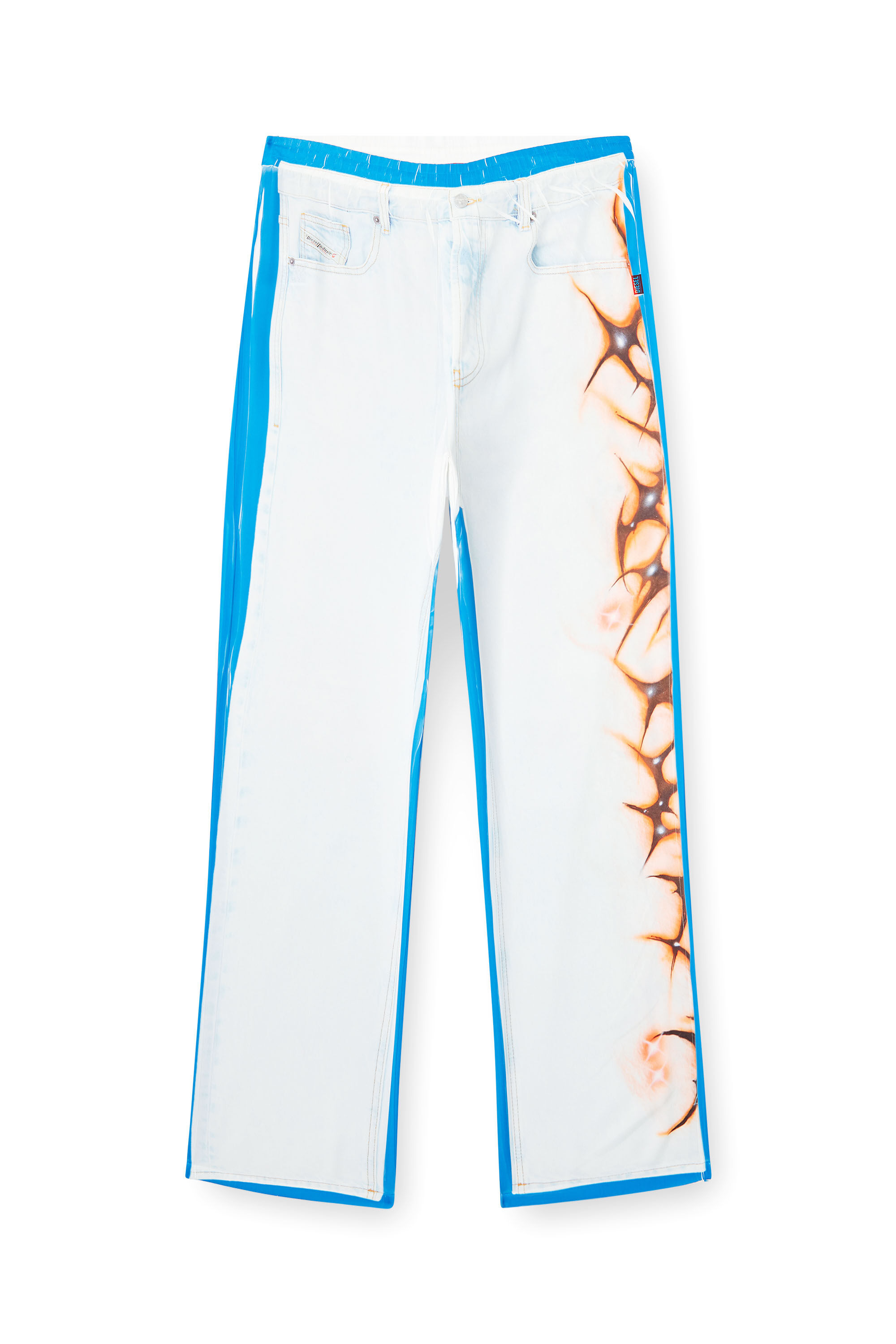 Women's Relaxed pant with graffiti print | Multicolor | Diesel
