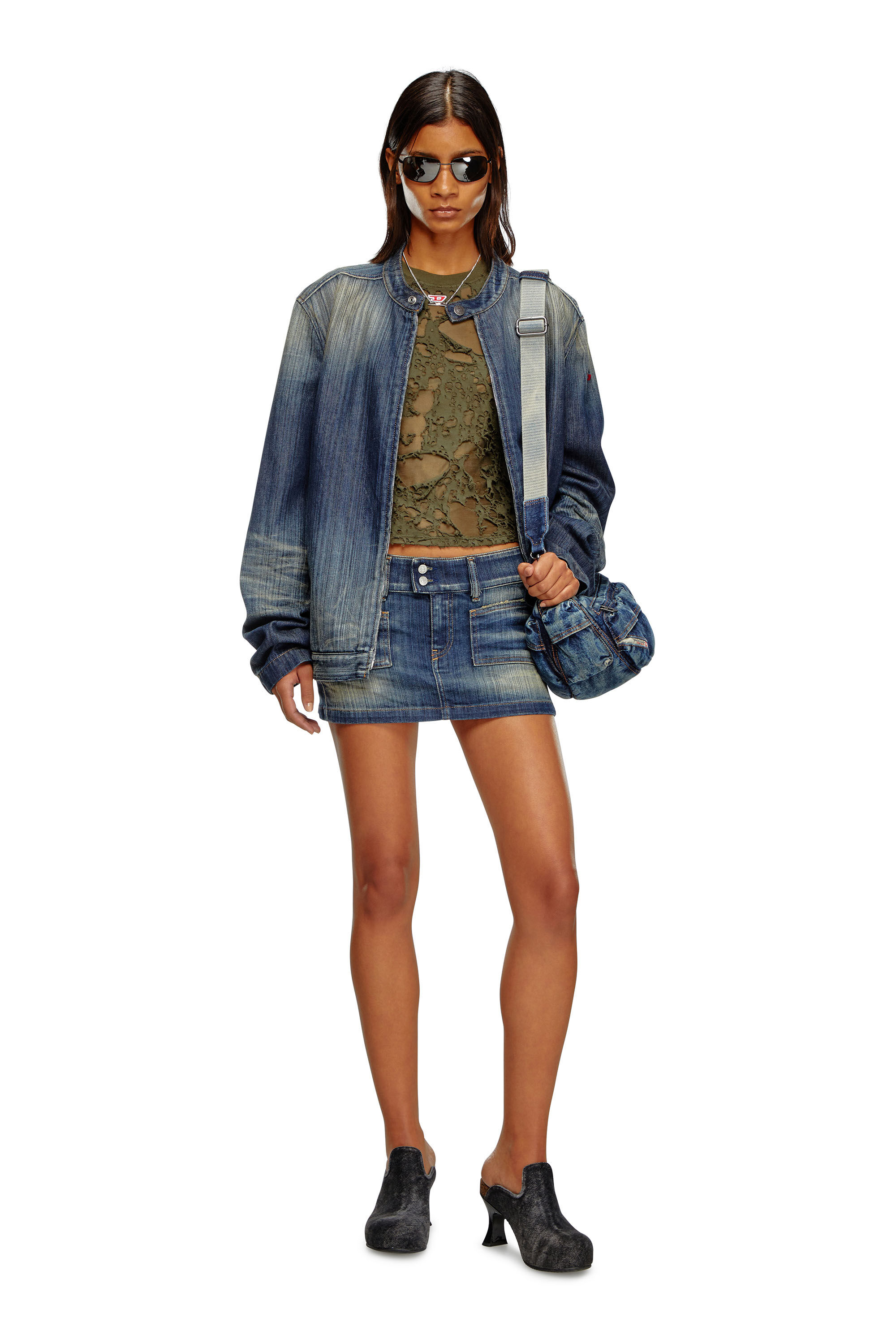 Women's Mini skirt in denim | Blue | Diesel