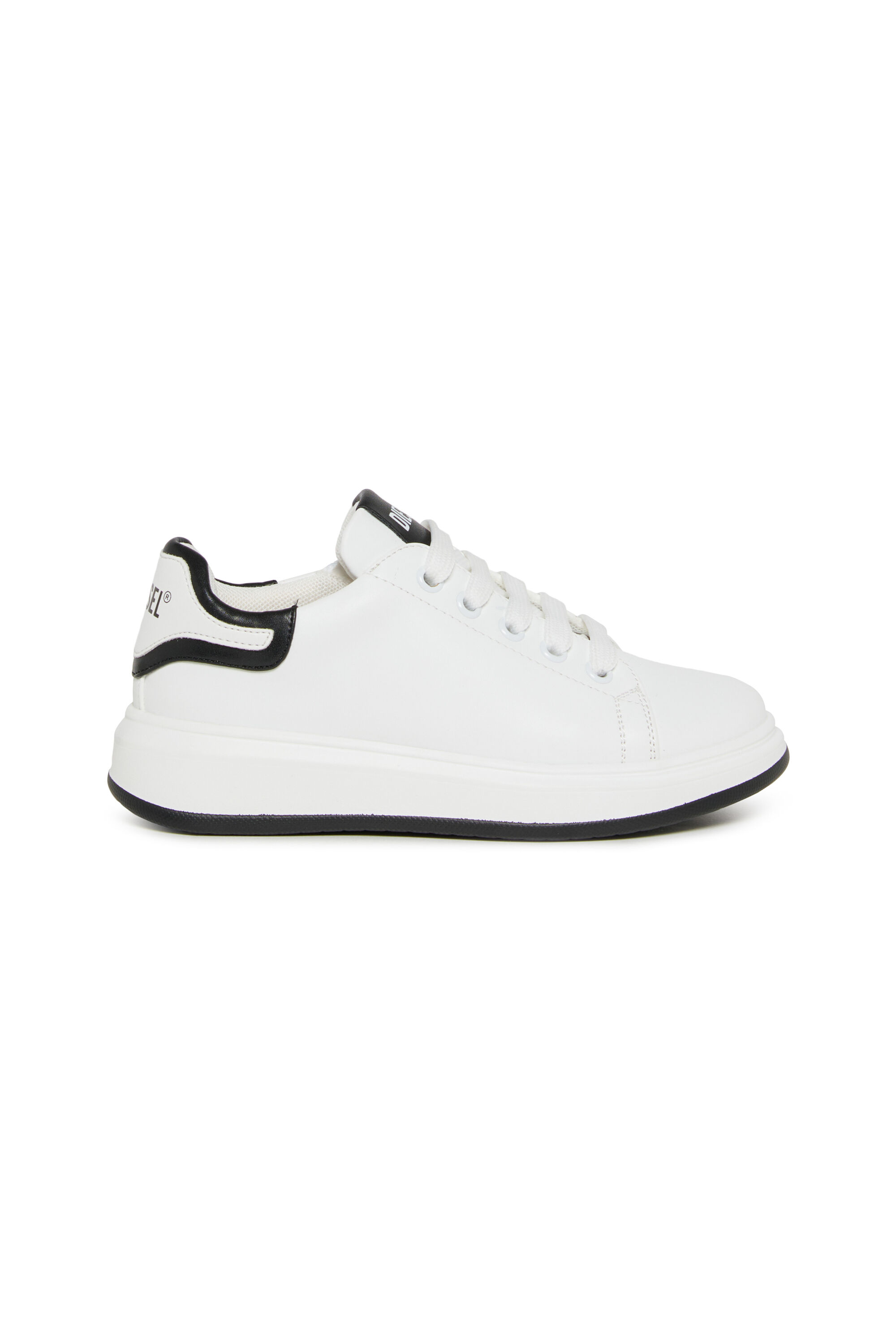 Diesel - S-MEQUIPLA, Unisex's S-MEQUIPLA-Sneakers with contrast trims in White/Black - 1