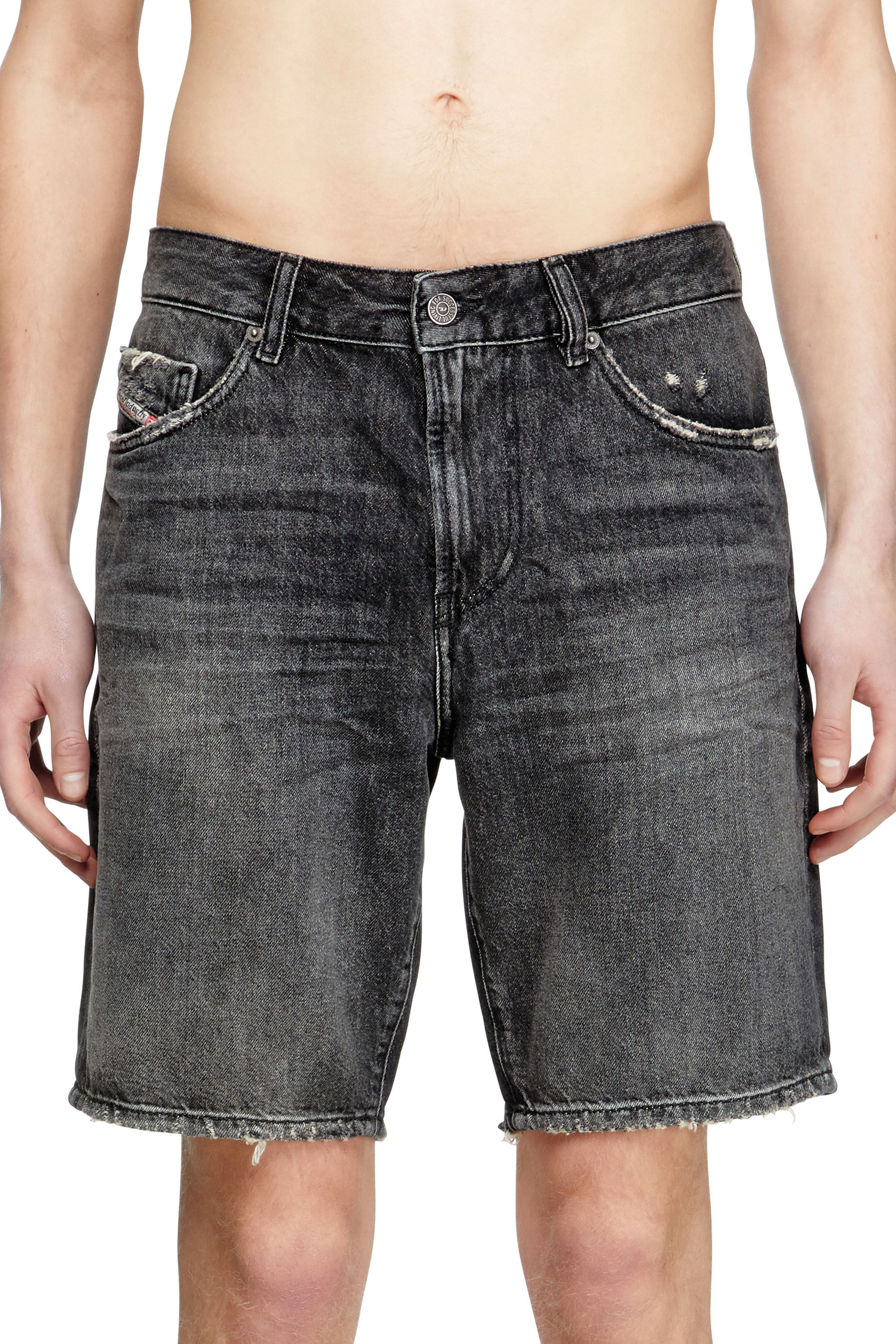 Men's Slim denim shorts | Black | Diesel