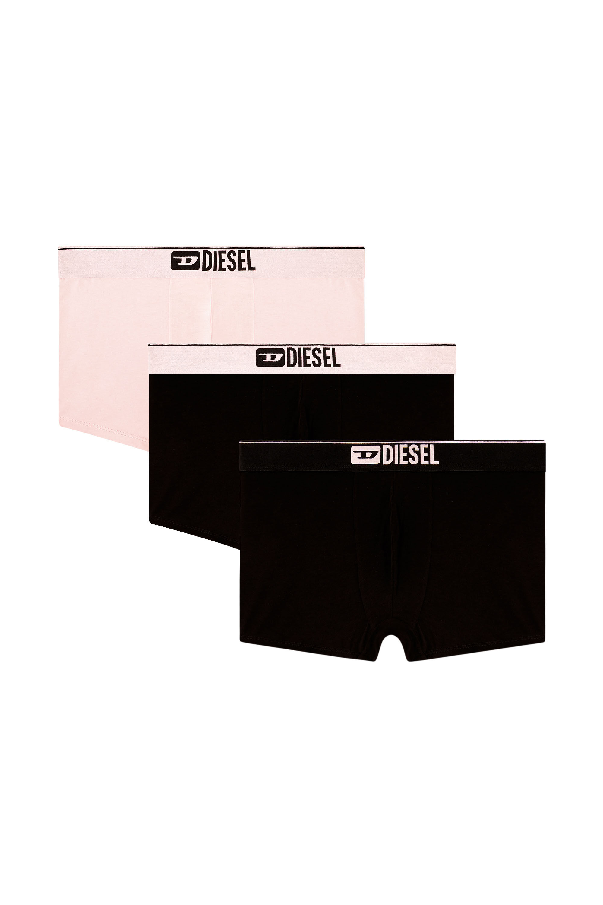 DIESEL UMBX-DAMIENTHREEPACK ピンク/ブラック M UMBX-DAMIENTHREEPACK Man: Three-pack of plain boxer briefs