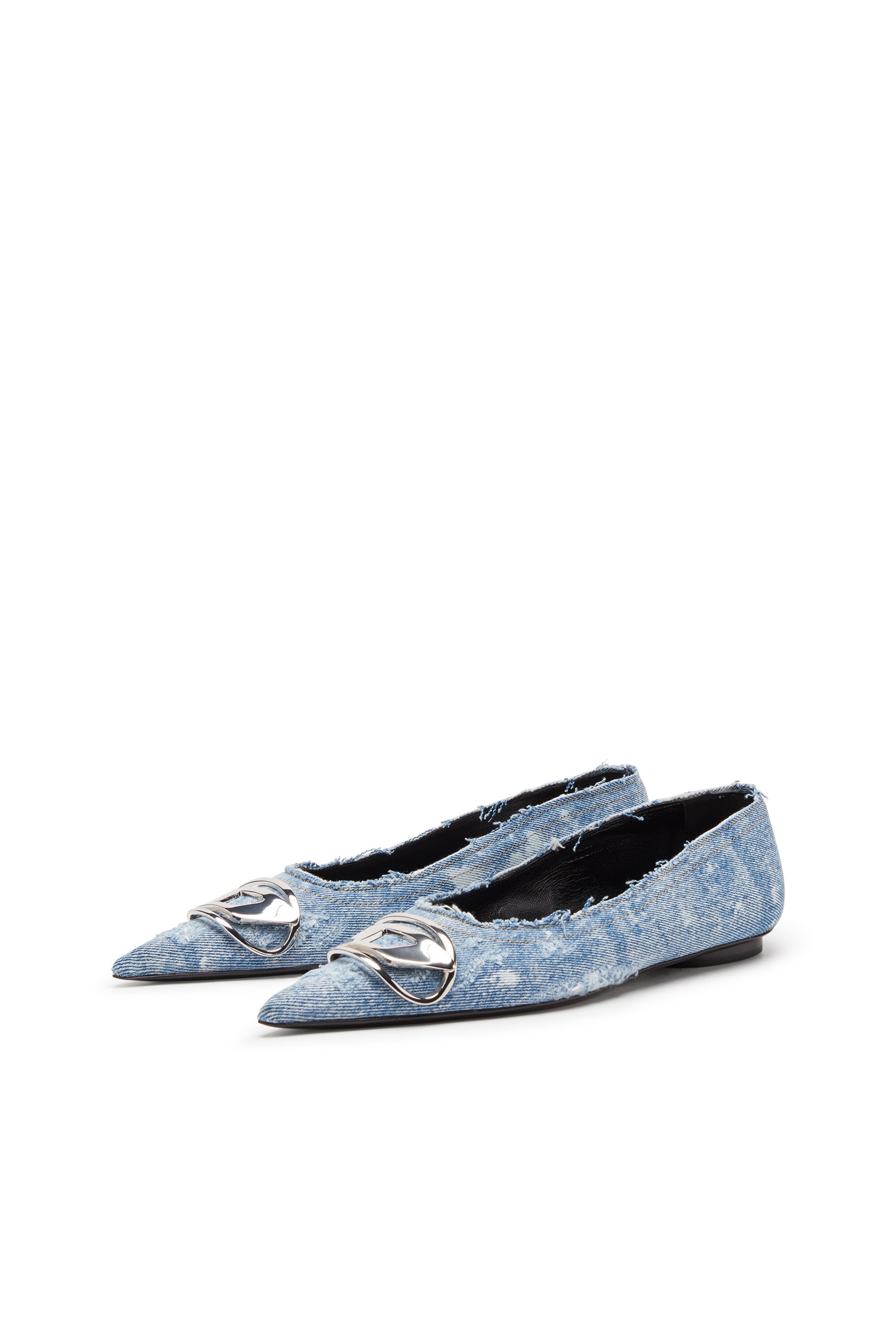 Denim ballerina flats hotsell