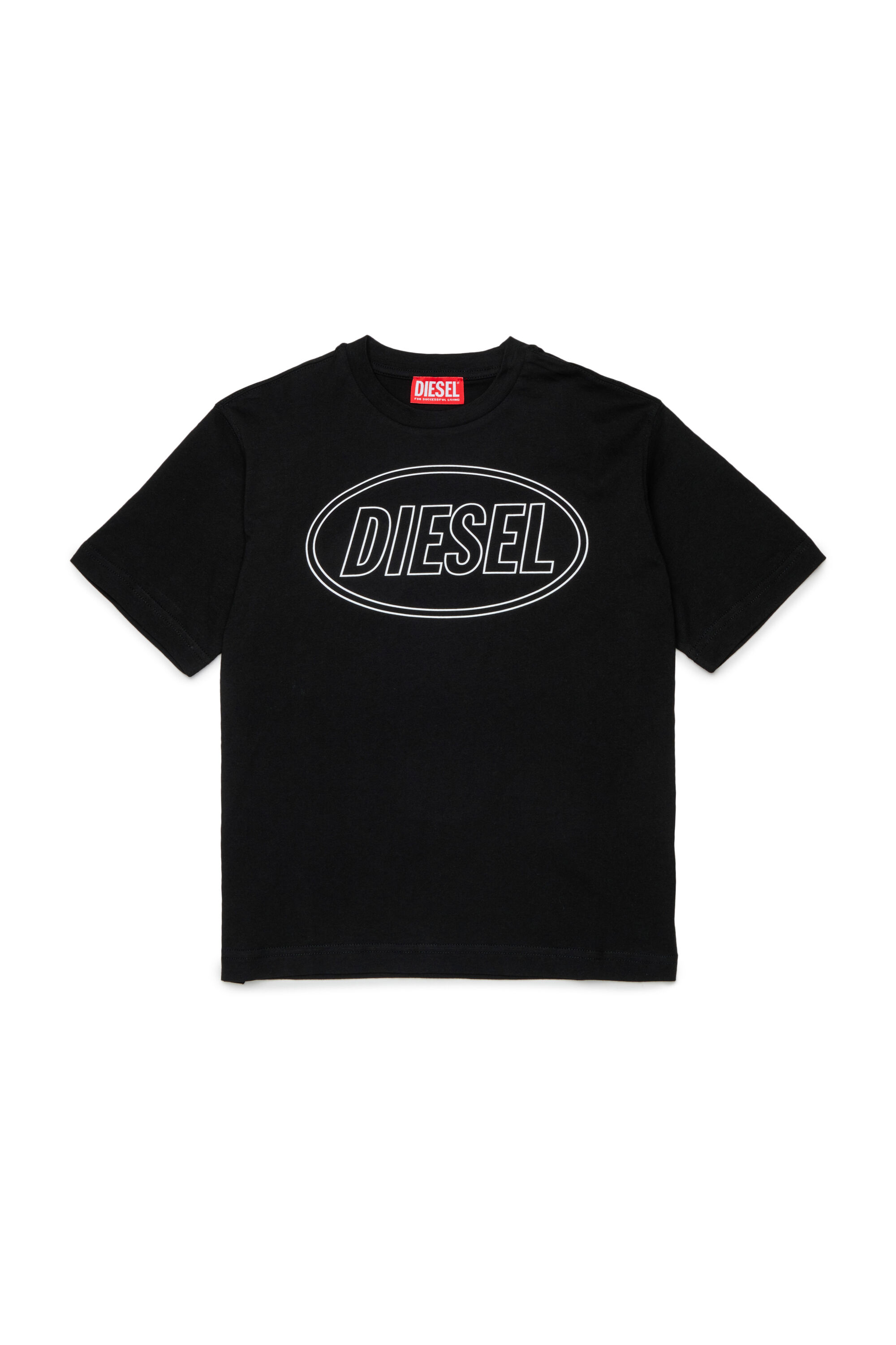 Diesel - TCIRCLE OVER, Man's Cotton T-shirt with Diesel print in Black - 1
