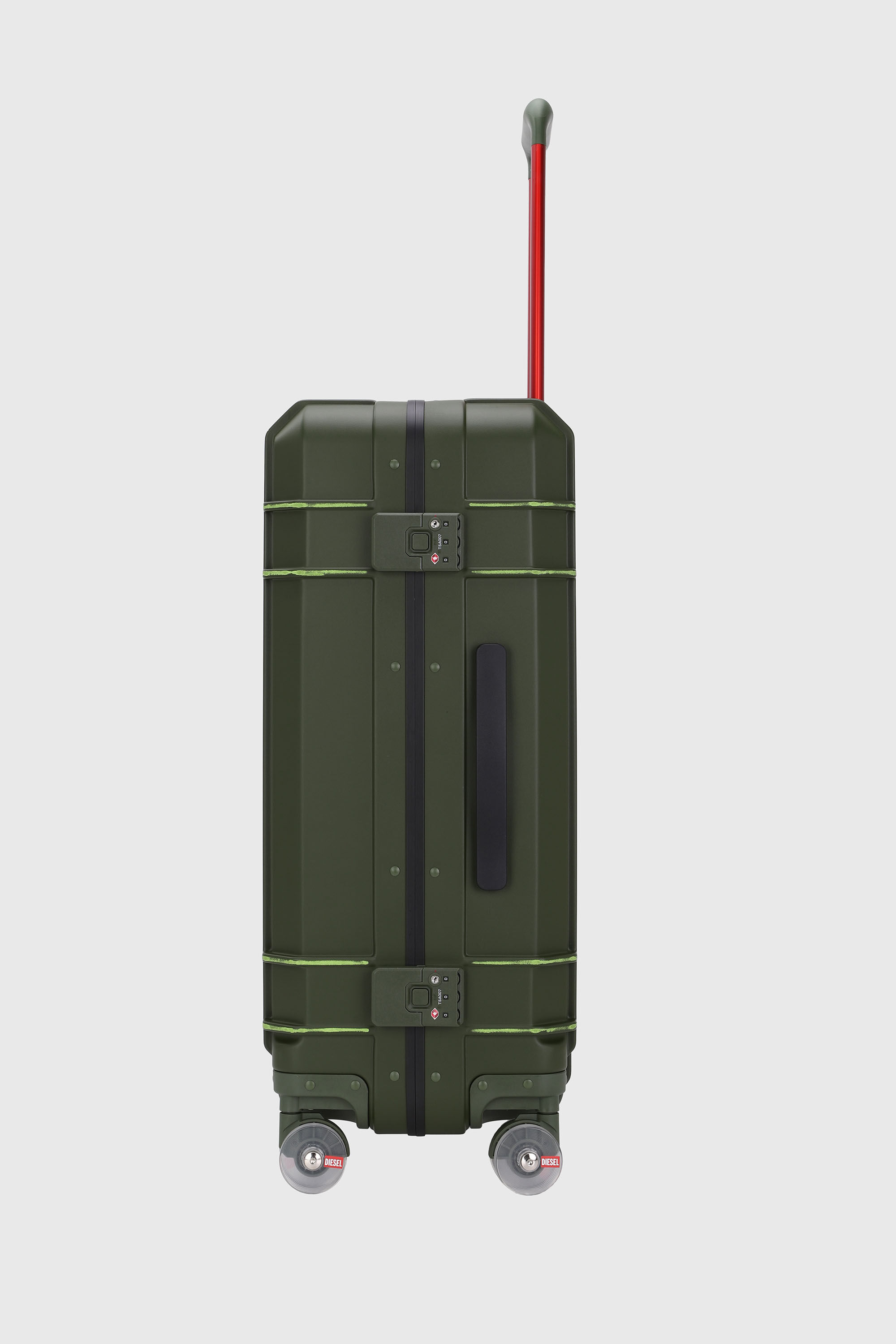 Diesel - DIESEL PC STRONG IMAGE TROLLEY- DSL003, Unisex's Rugged suitcase size M in Military Green - 4