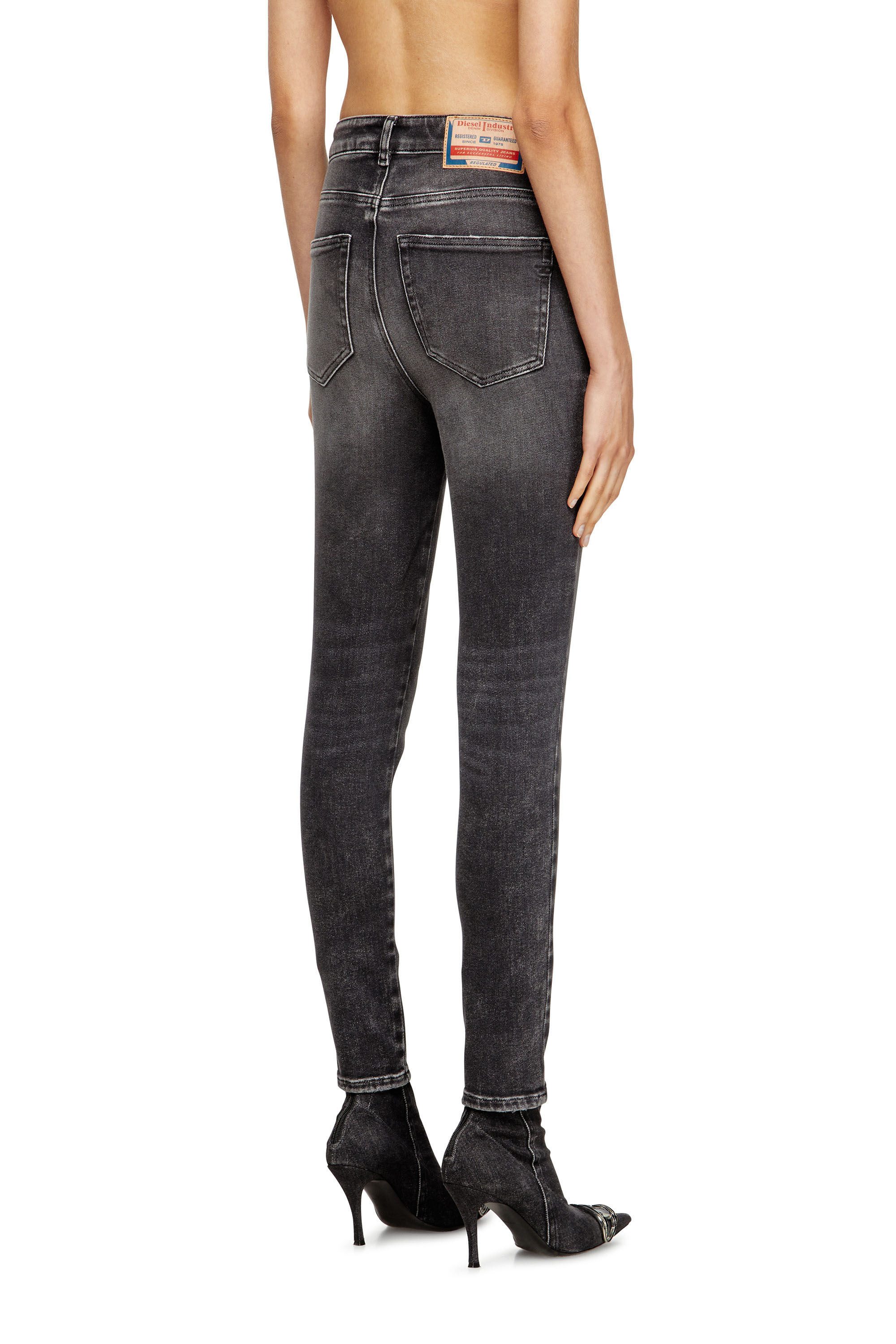 Women's Skinny Jeans | Black/Dark grey | Diesel 1984 Slandy-High