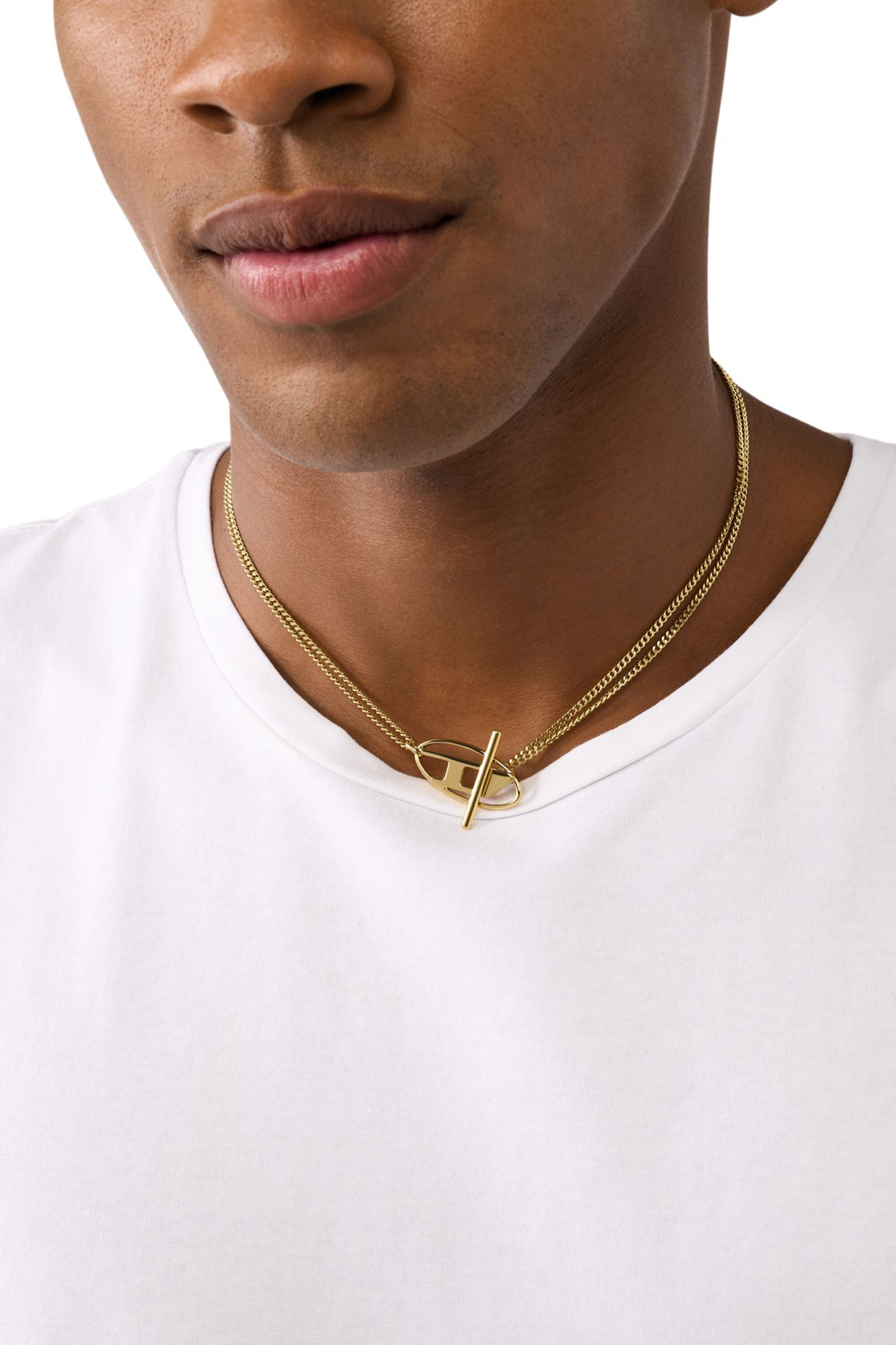 アクセサリー DIESEL Gold-Tone Stainless Steel Chain Women's Gold-Tone Stainless Steel Chain Necklace | Gold | Diesel