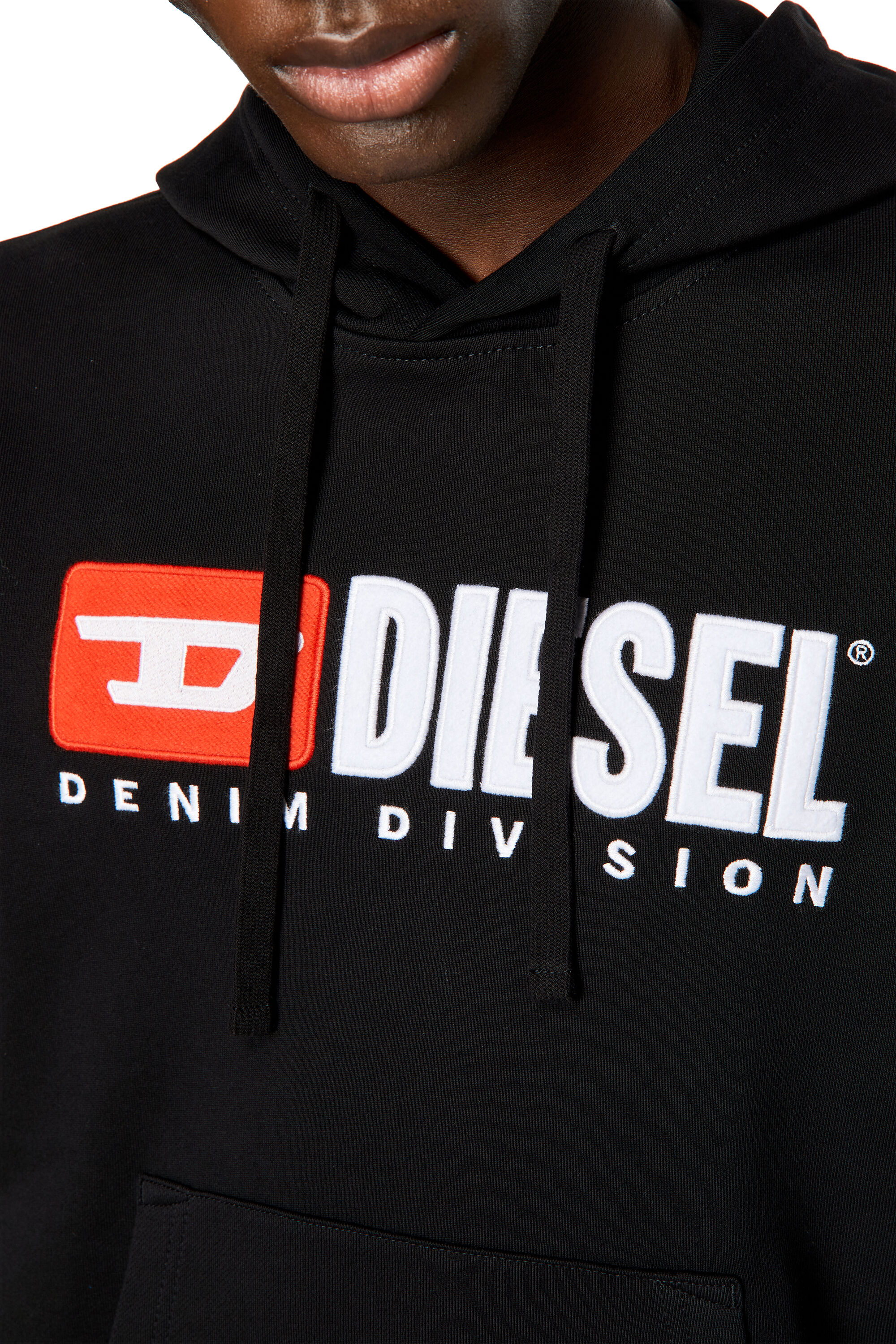 S-GINN-HOOD-DIV Man: Hoodie with logo appliqué | Diesel