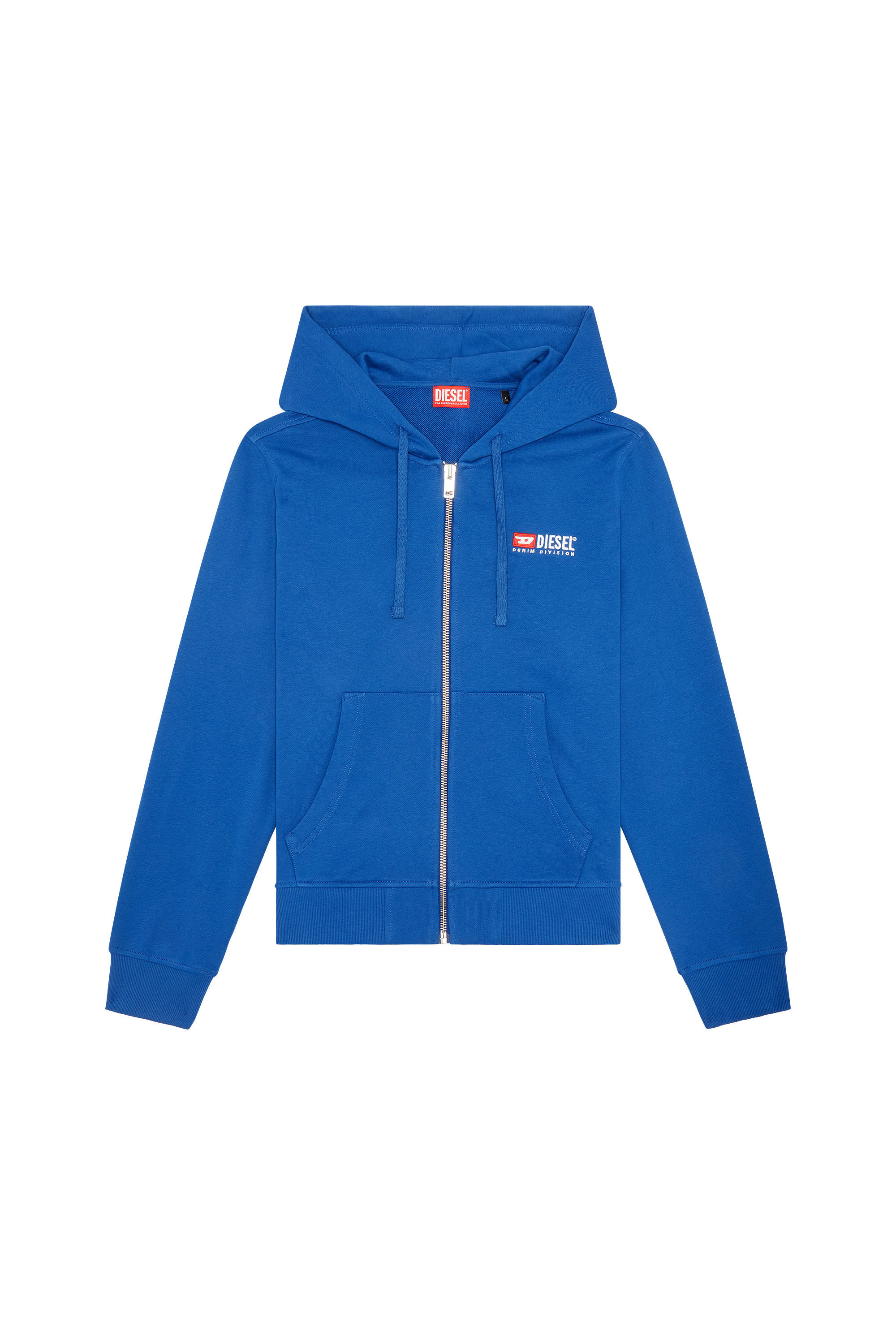 S-GINN-HOOD-ZIP-DIV Man: Zip-up hoodie with logo embroidery | Diesel