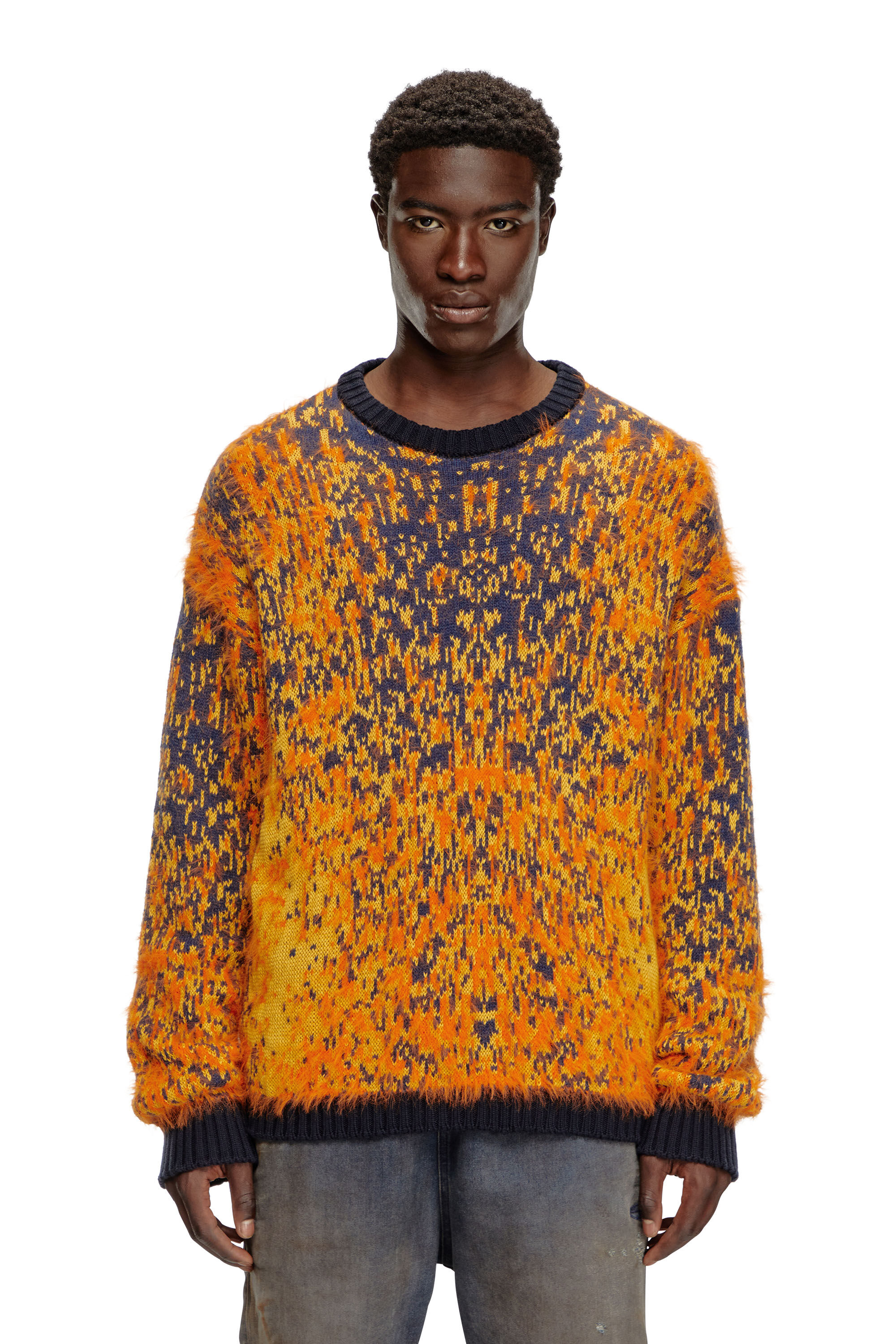 選ぶなら rain acid with Jumper Men's effect Diesel | Orange | トップス