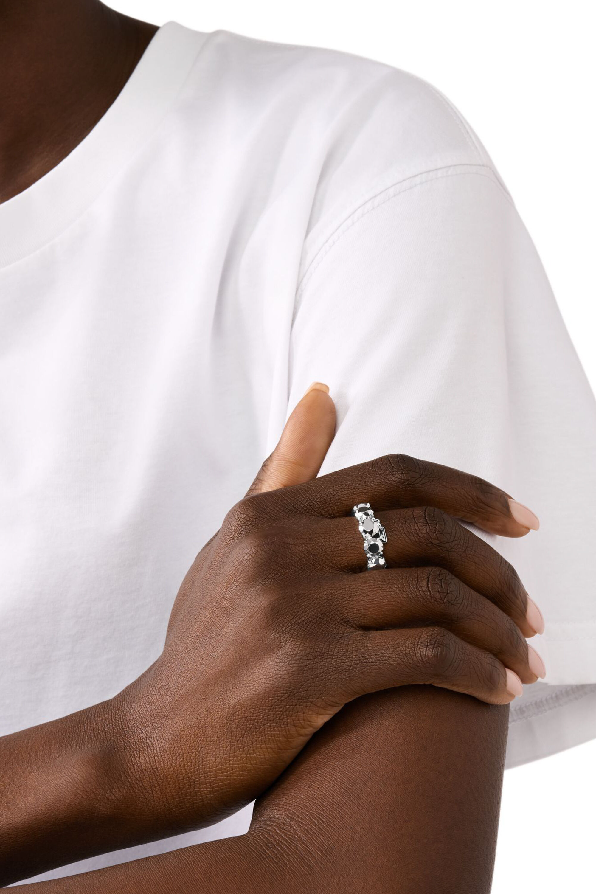 Women's Sterling Silver Band Ring | Silver | Diesel {{Country}}