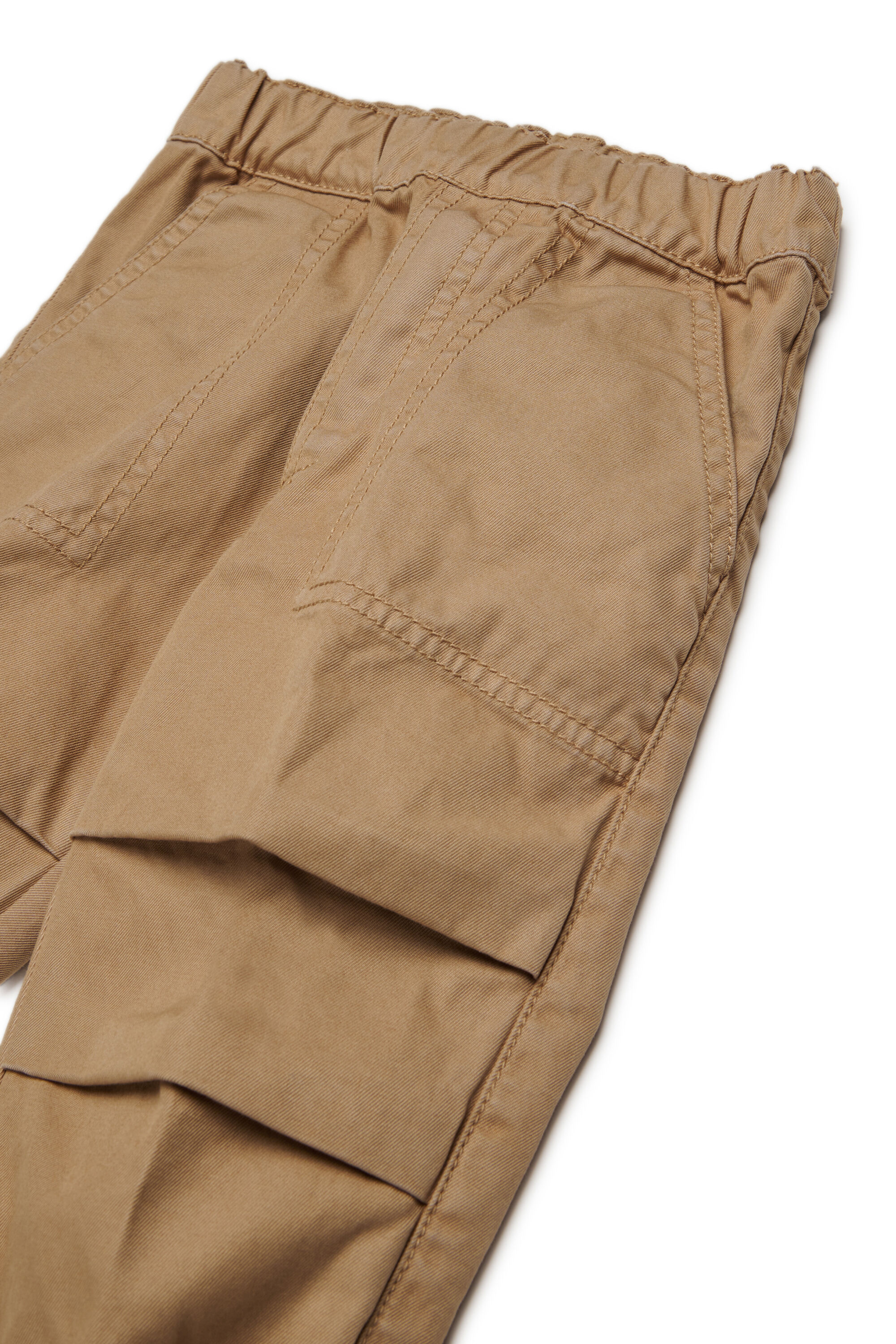 Diesel - PQISB, Man's Cotton pants with cargo pockets in Light Brown - 3
