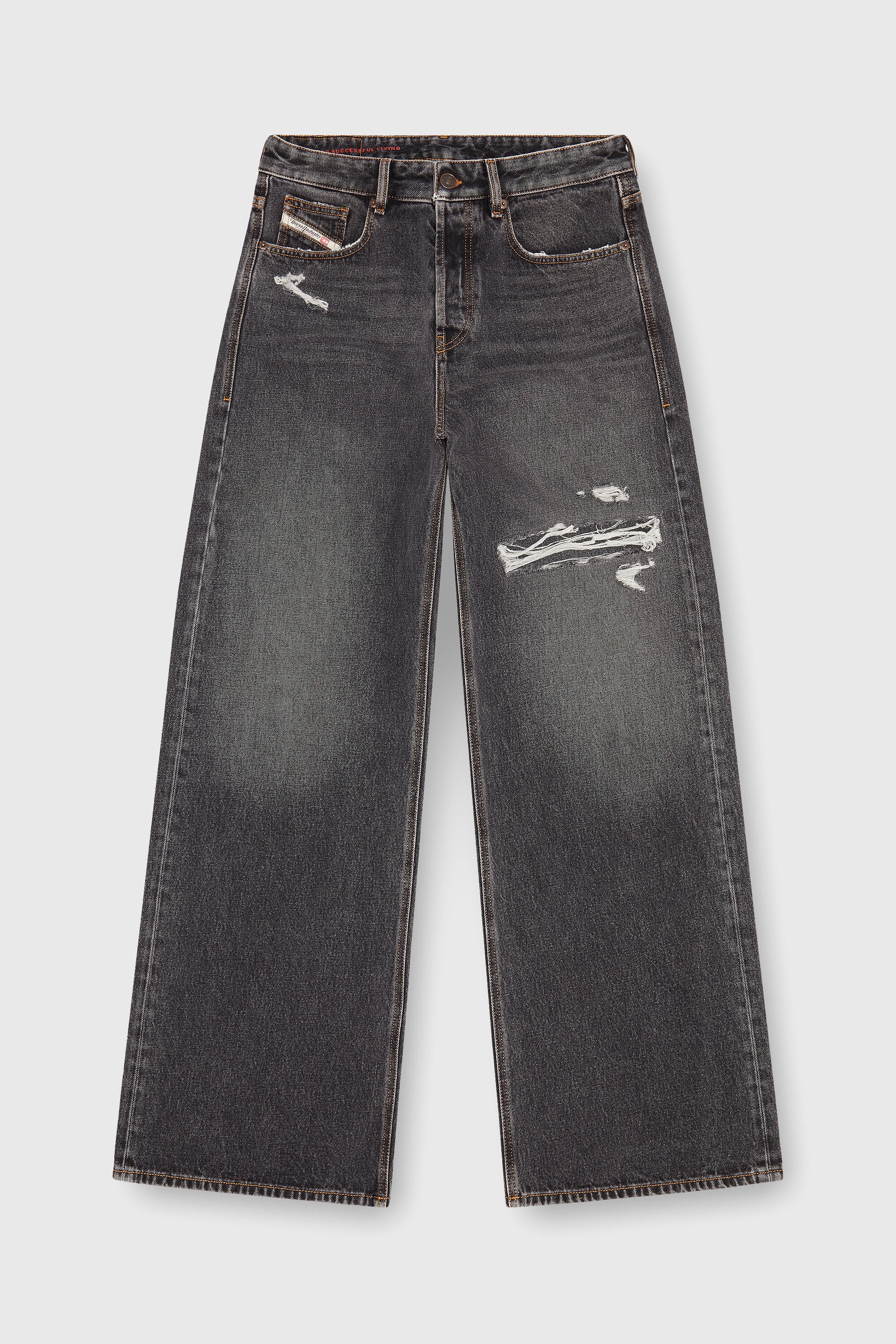 D-RISE Man: Oversized Regular Black/Dark grey Jeans | Diesel