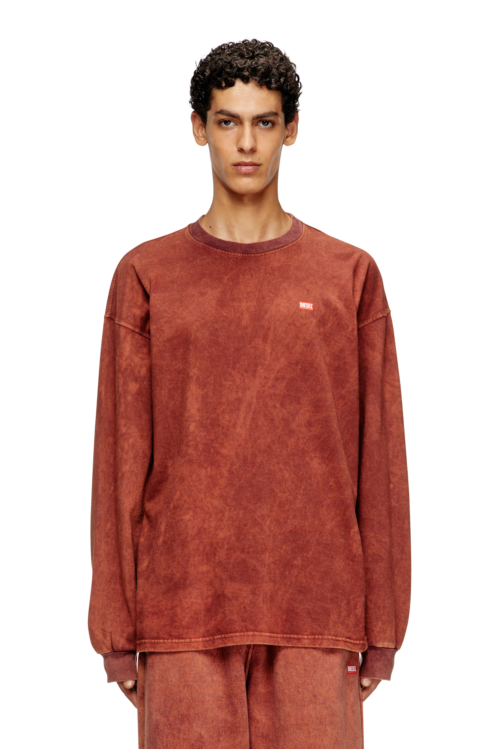 Diesel - T-BOXT-LS-T3, Man's Cotton long sleeve T-shirt in Brown - 3