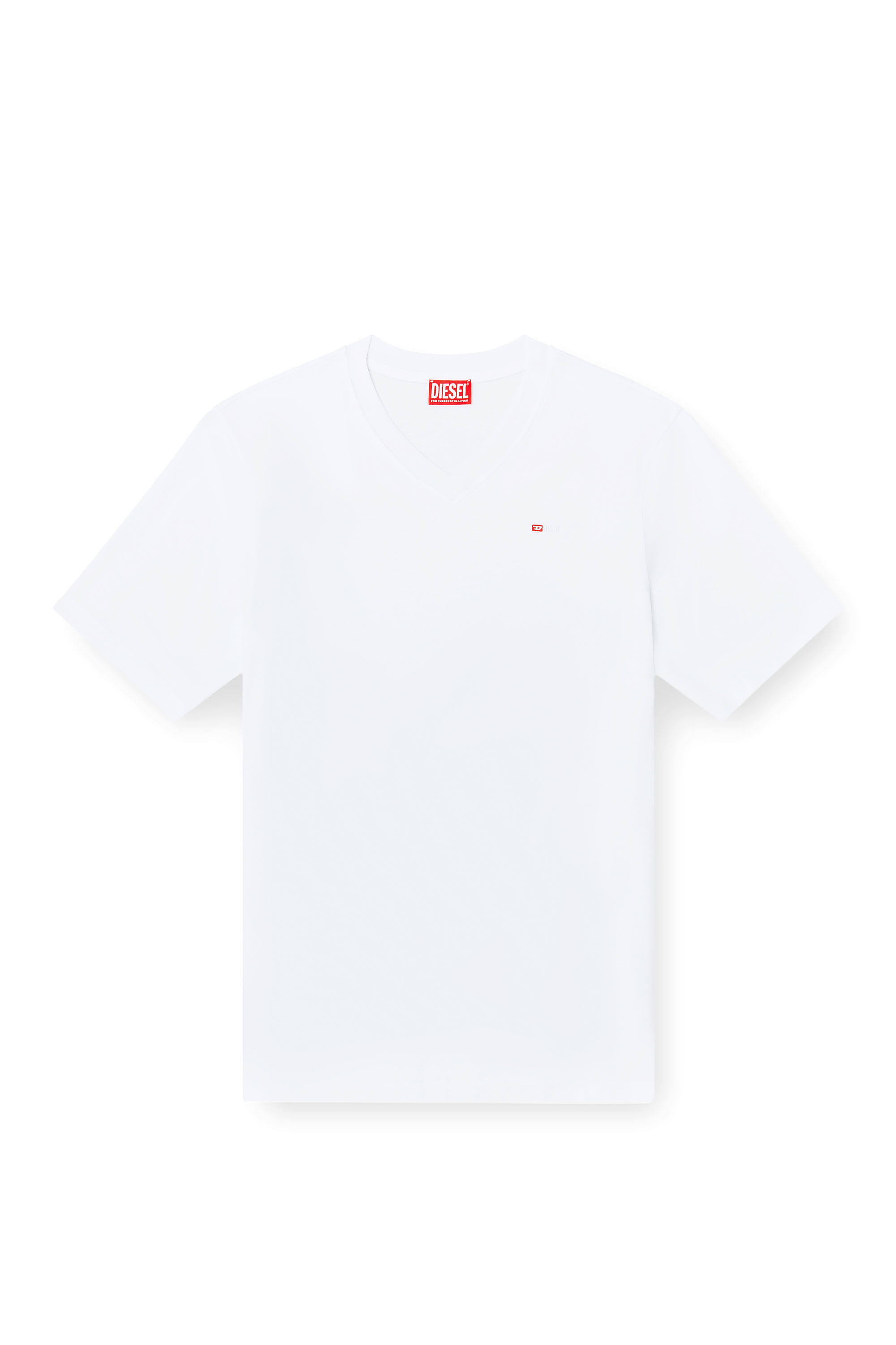 Diesel - T-ADJUST-V-MICRODIV, Man's V-neck T-shirt with micro logo embroidery in null - 2