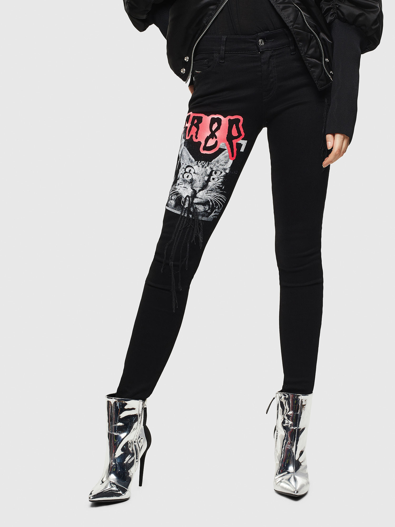 Slandy 069KX, Black/Dark grey Diesel - Slandy 069KX, Black/Dark grey - Jeans - Image 1