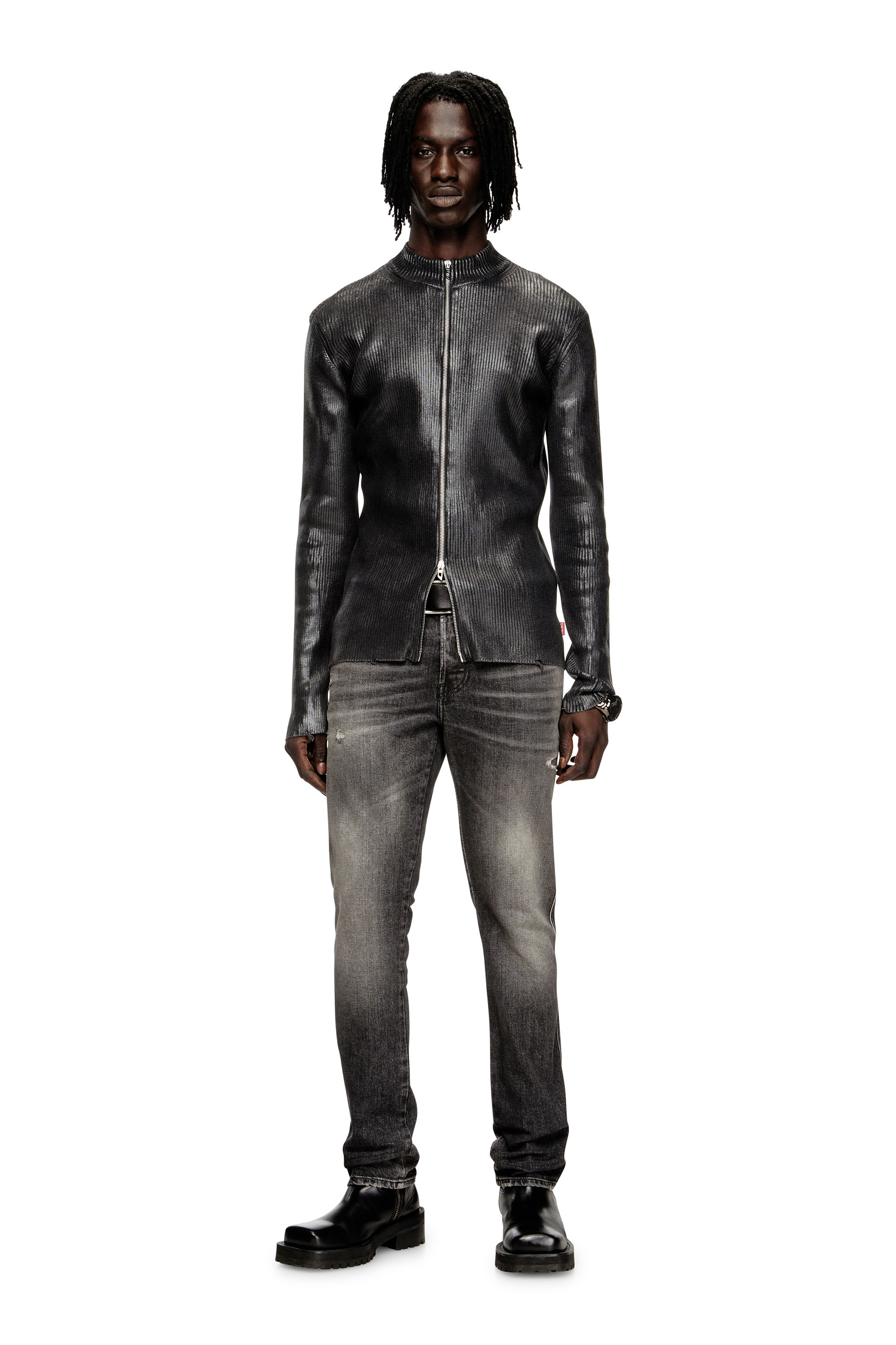 ジャケット・アウター AKM ZIP CARDIGAN BLACK エーケーエム AKM 20AW ZIP CARDIGAN ジップカーディガン レザー