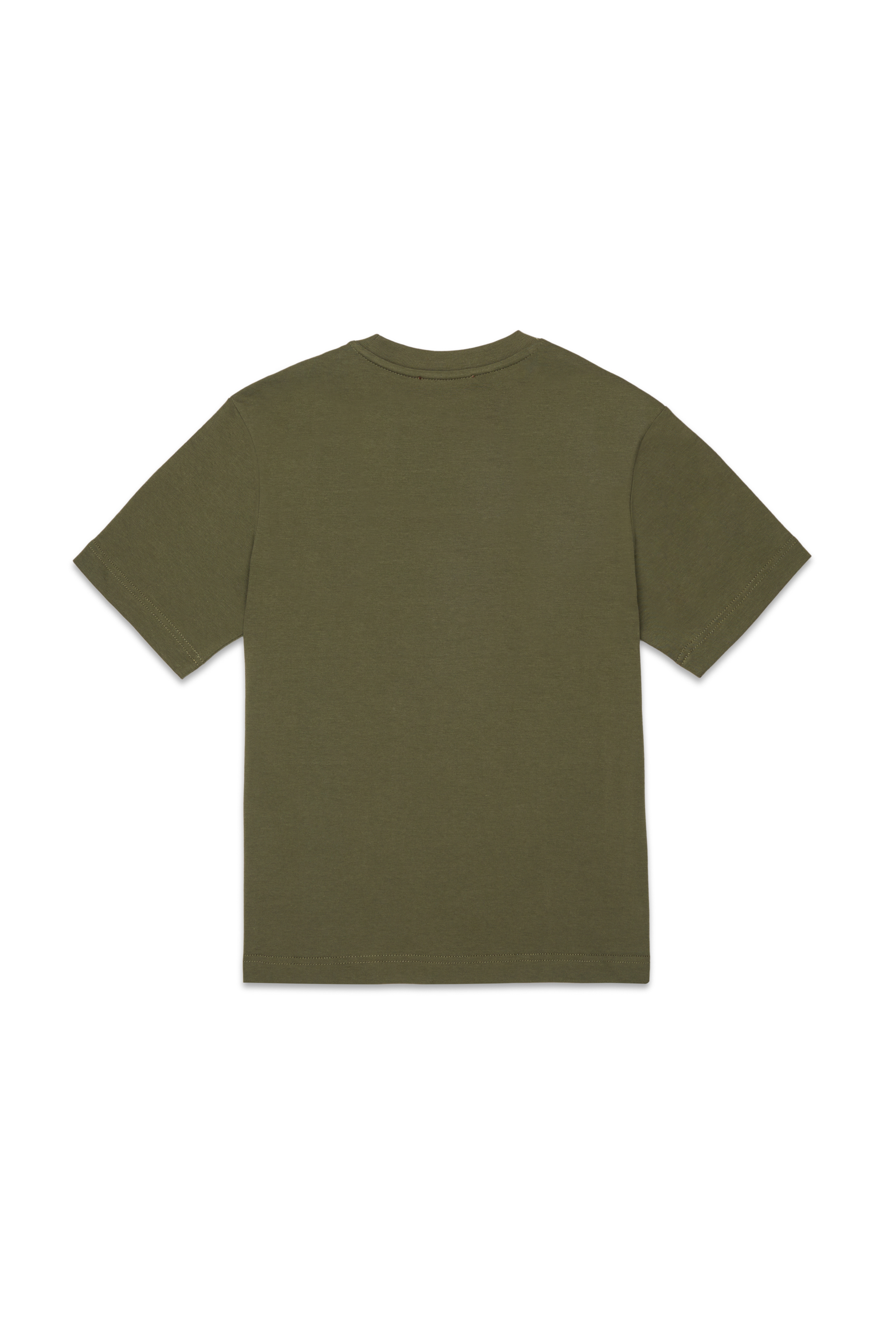 Diesel - TVALE OVER, Man's Cotton T-shirt with shadow Oval D in Military Green - 2