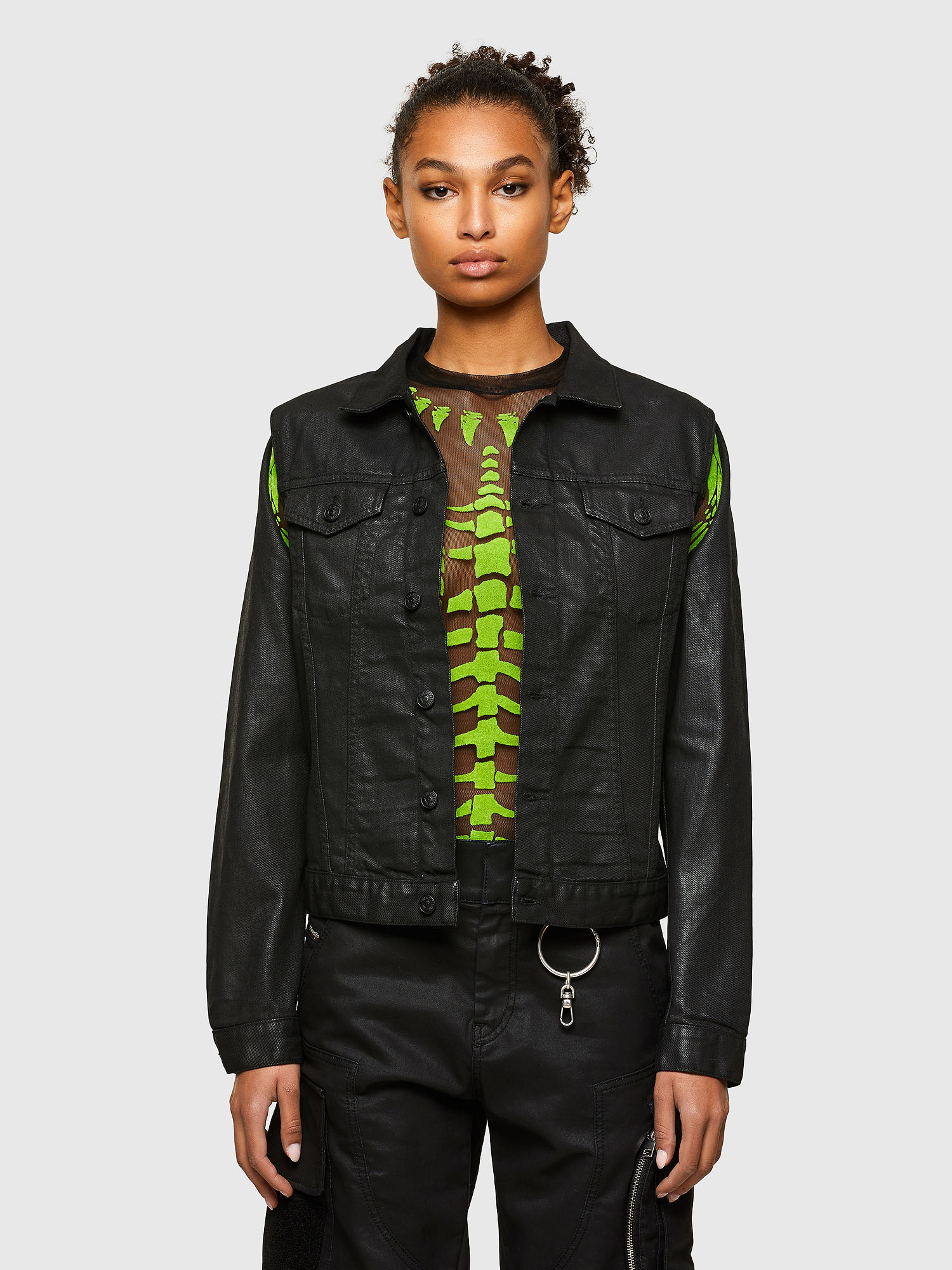 DE-BARANCO-SP, Black Diesel - DE-BARANCO-SP, Black - Denim Jackets - Image 1