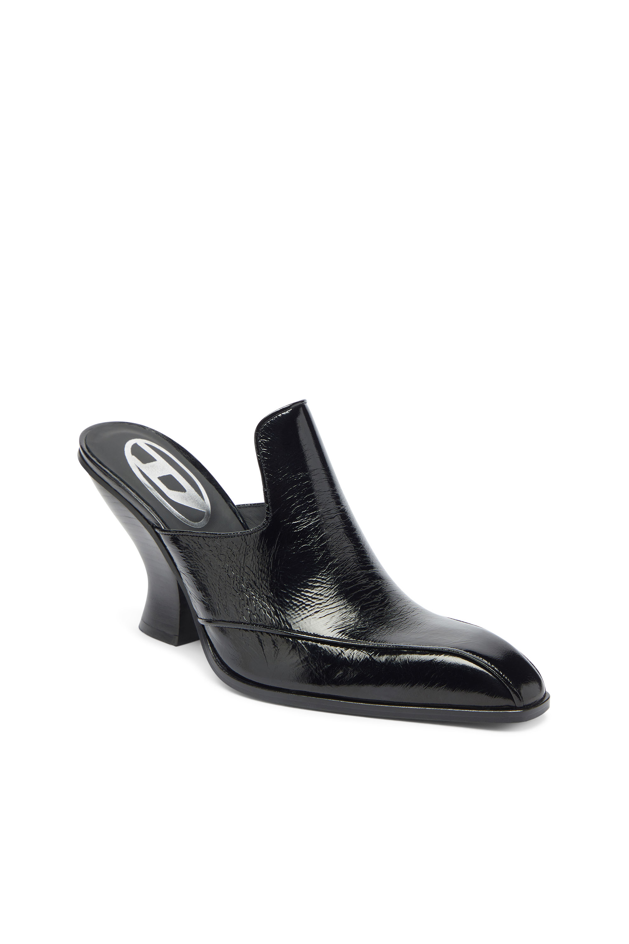 Diesel - D-LUFFY-75-MULE, Woman's D-Luffy - Western-style mules in patent leather in Black - 6
