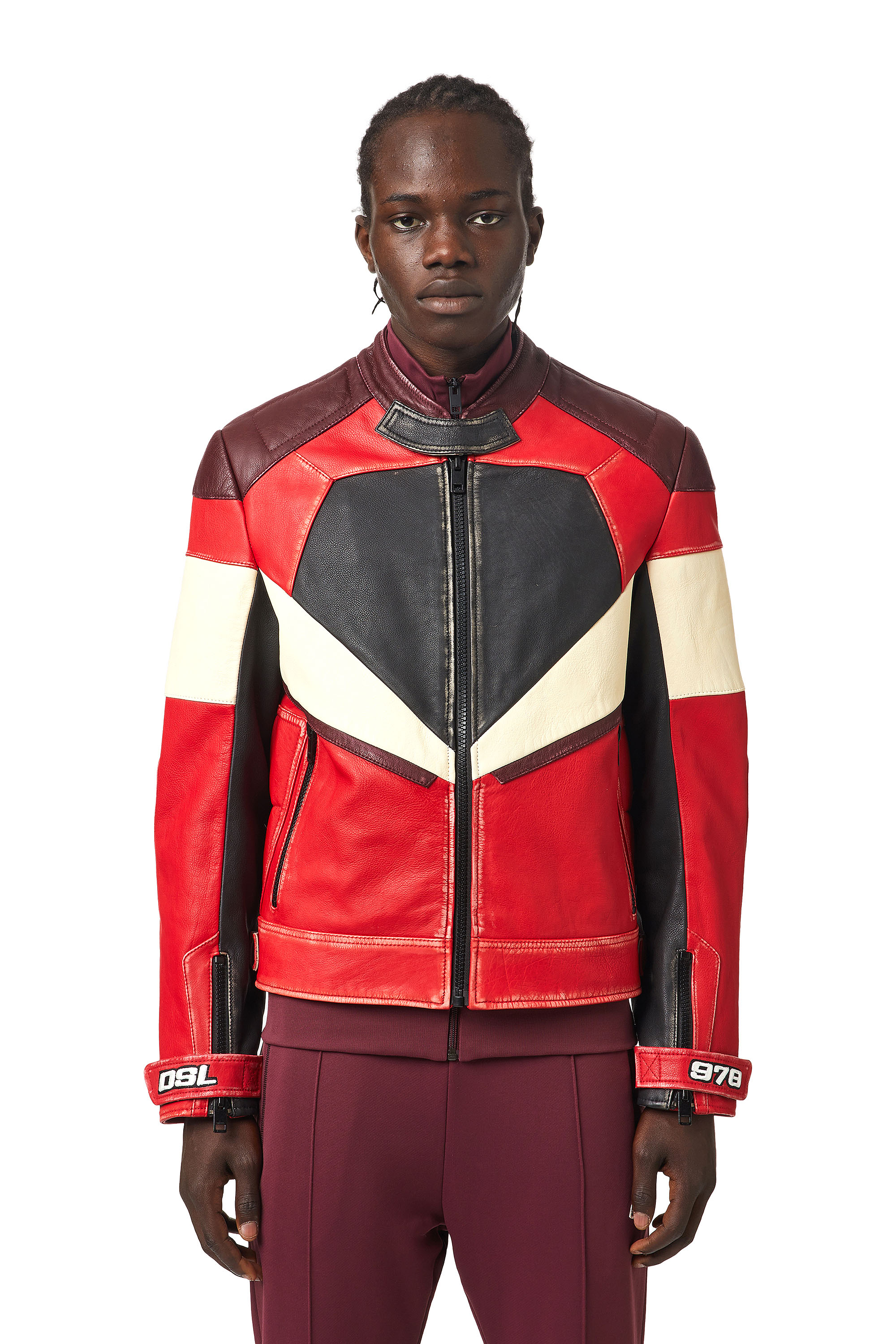 L-TEAM, Red/Black Diesel - L-TEAM, Red/Black - Leather jackets - Image 1