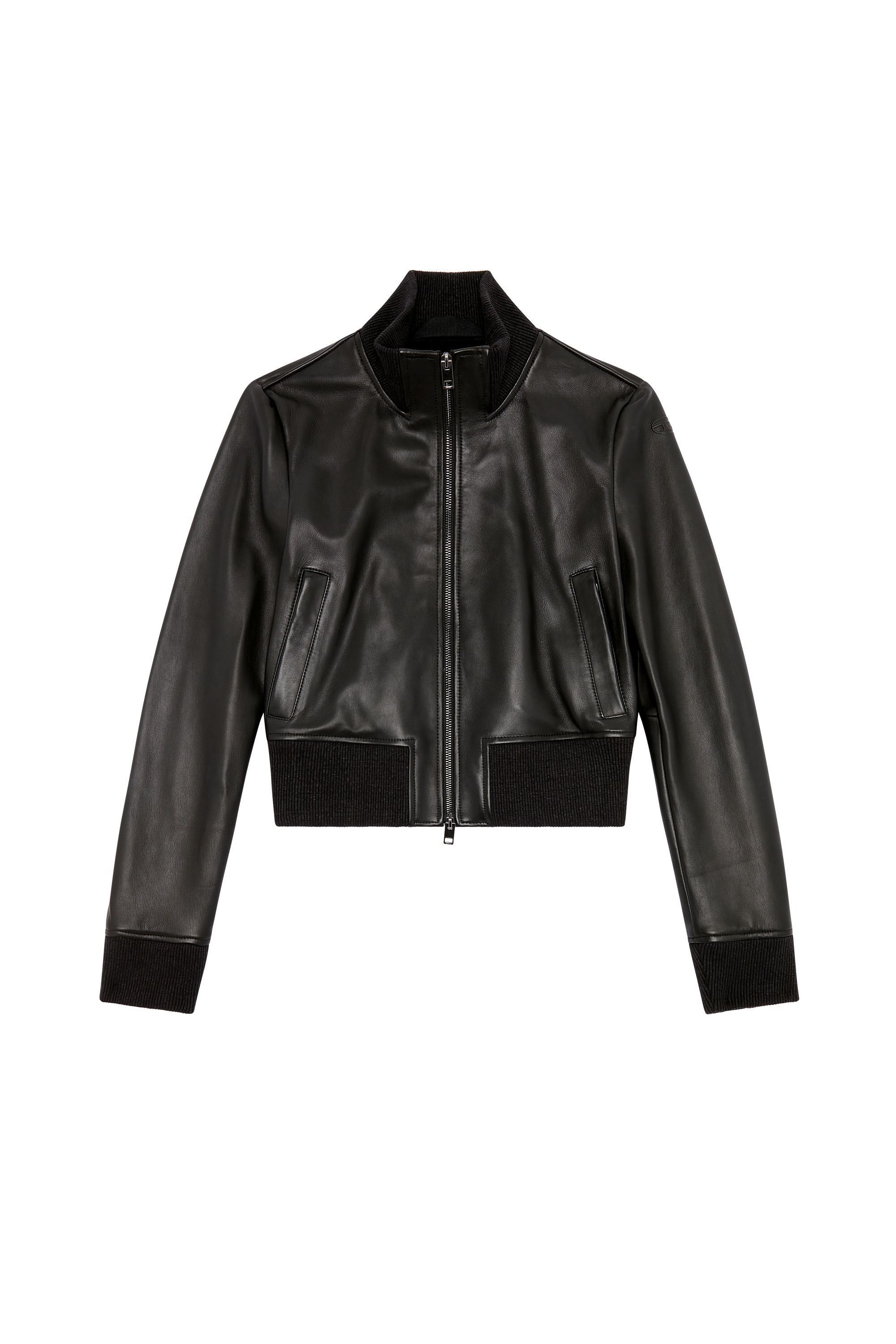 EACH X OTHER Logo-embossed leather jacket