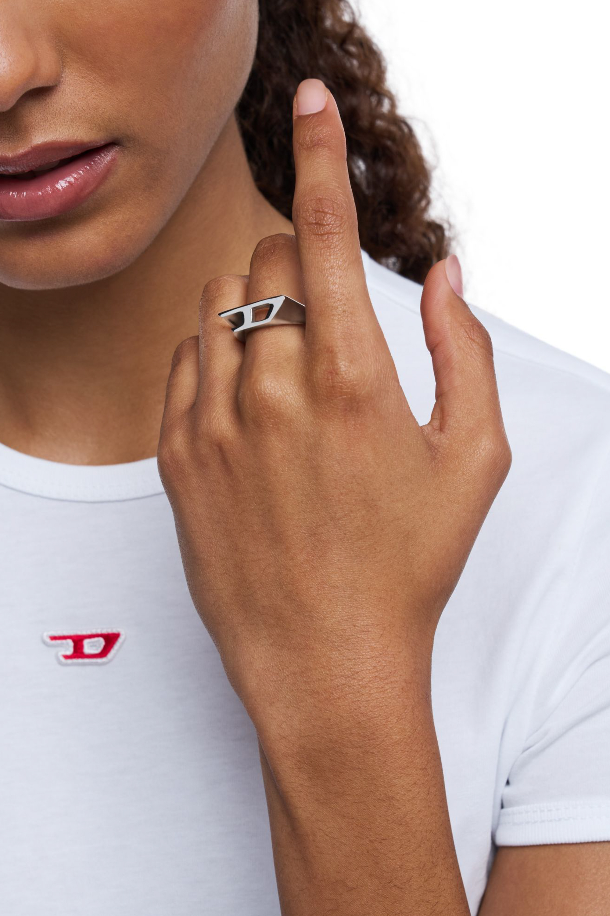 Diesel - DX1638040 JEWELLERY, Unisex's Stainless steel signet ring in Silver - 3