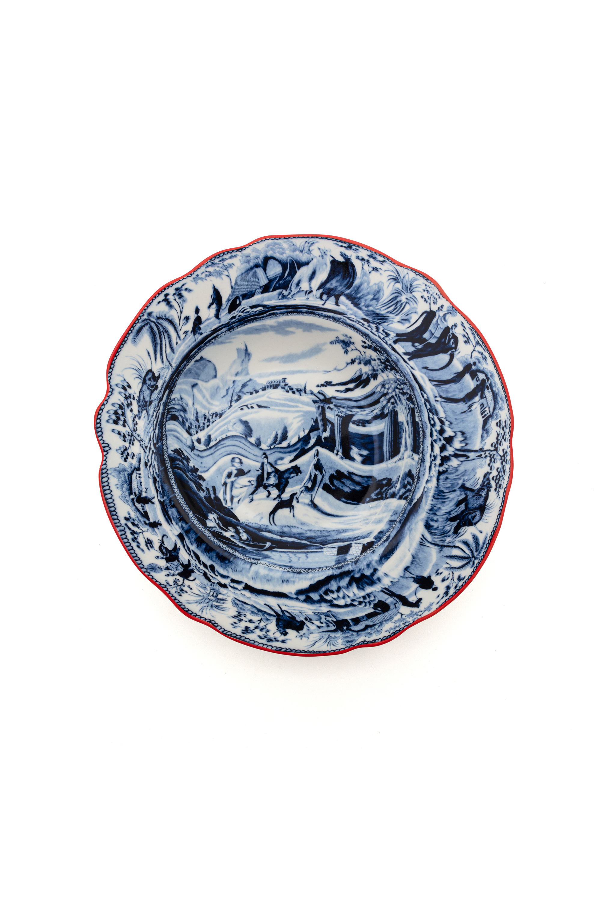 Diesel - 11220 SOUP PLATE IN PORCELAIN "CLASSIC O, Unisex Pocelain soupe plate in Multicolor - Image 1