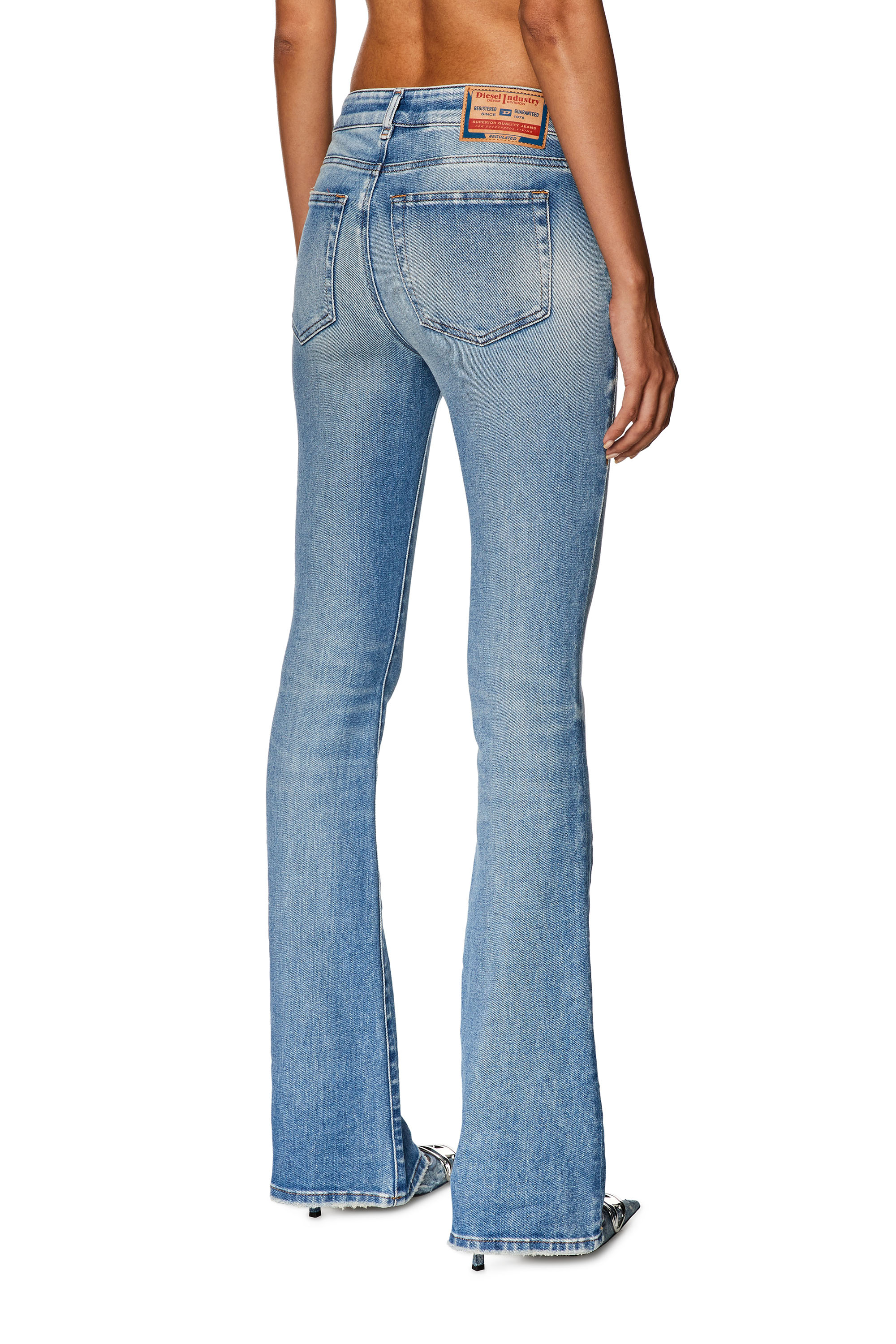 Gumipy Bell Bottom Jeans for Women Seamed Front Wide Leg Jeans