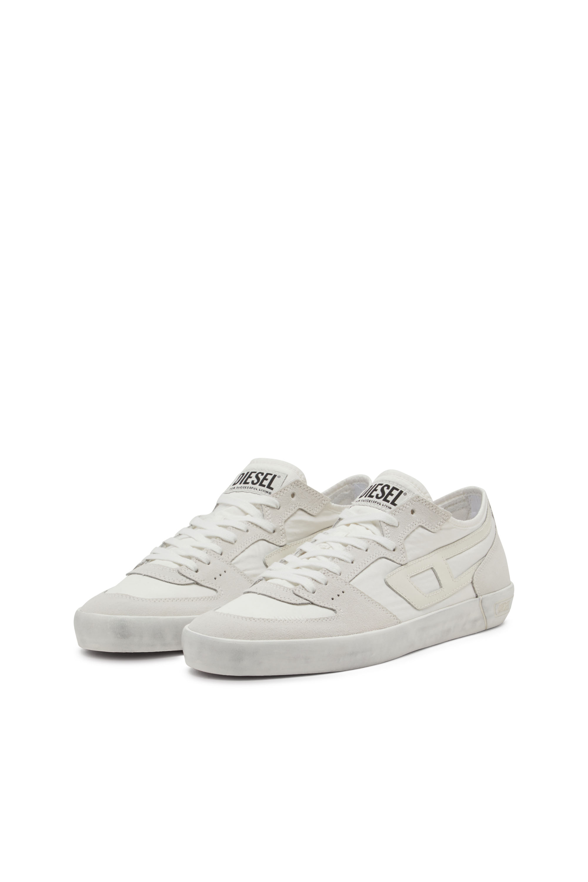 Diesel - S-LEROJI D-1 LOW, Man's S-Leroji D-Sneakers in padded ripstop and suede in White - 8