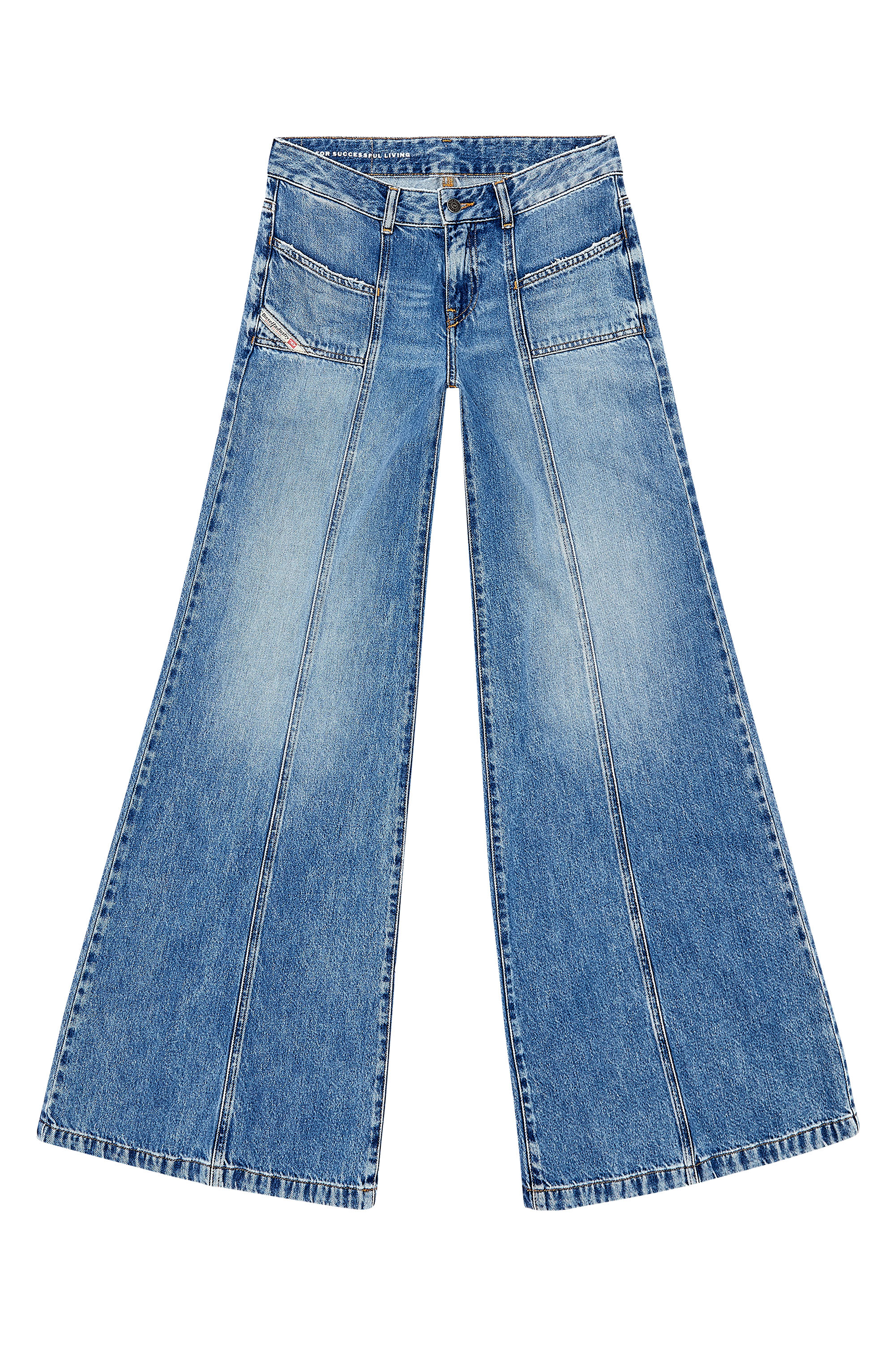 Diesel - Bootcut and Flare Jeans D-Akii 09H95, Medium blue - Image 5