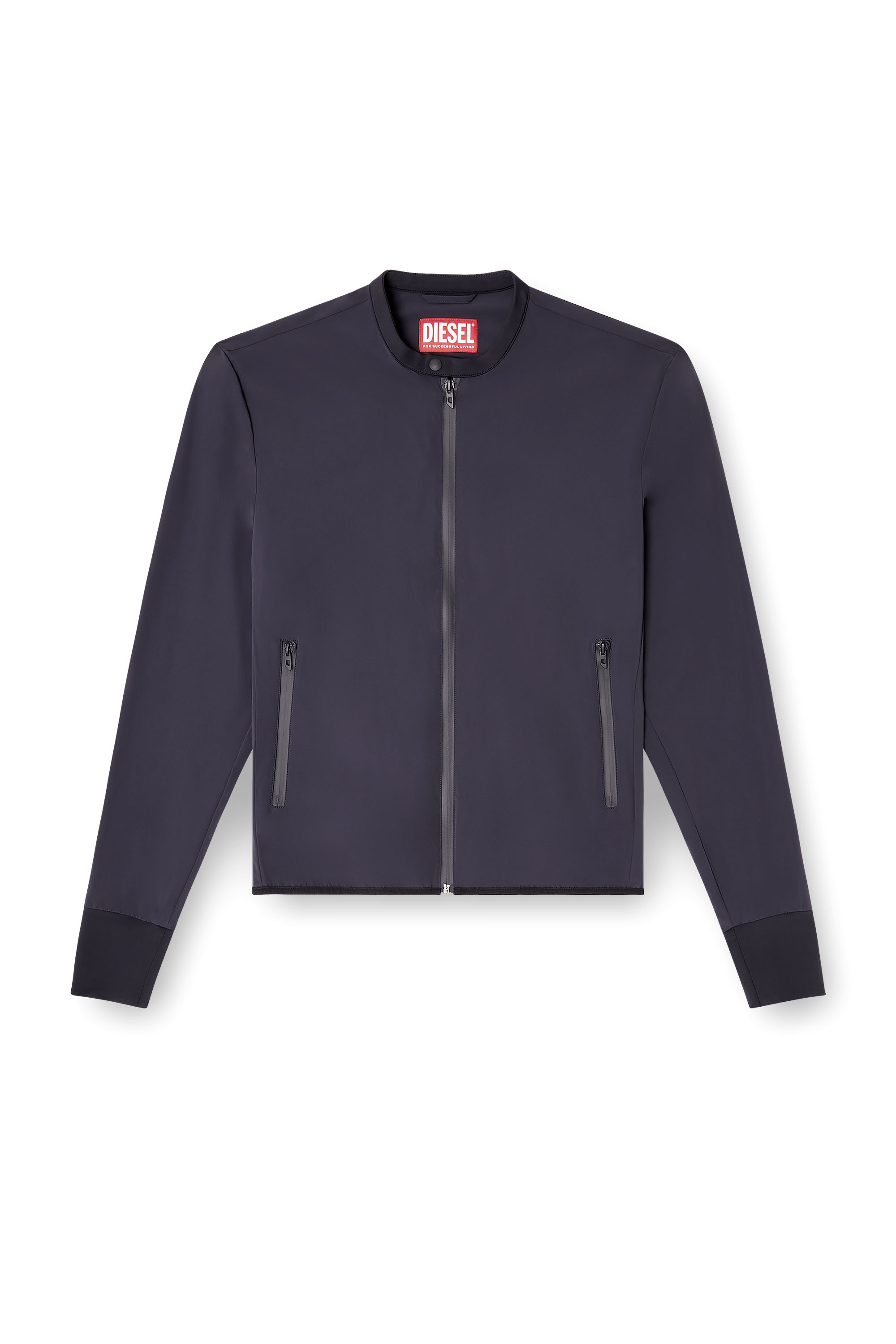 Diesel - J-DOMNALL-NY, Man's Jacket in bi-stretch nylon in Dark Blue - 3